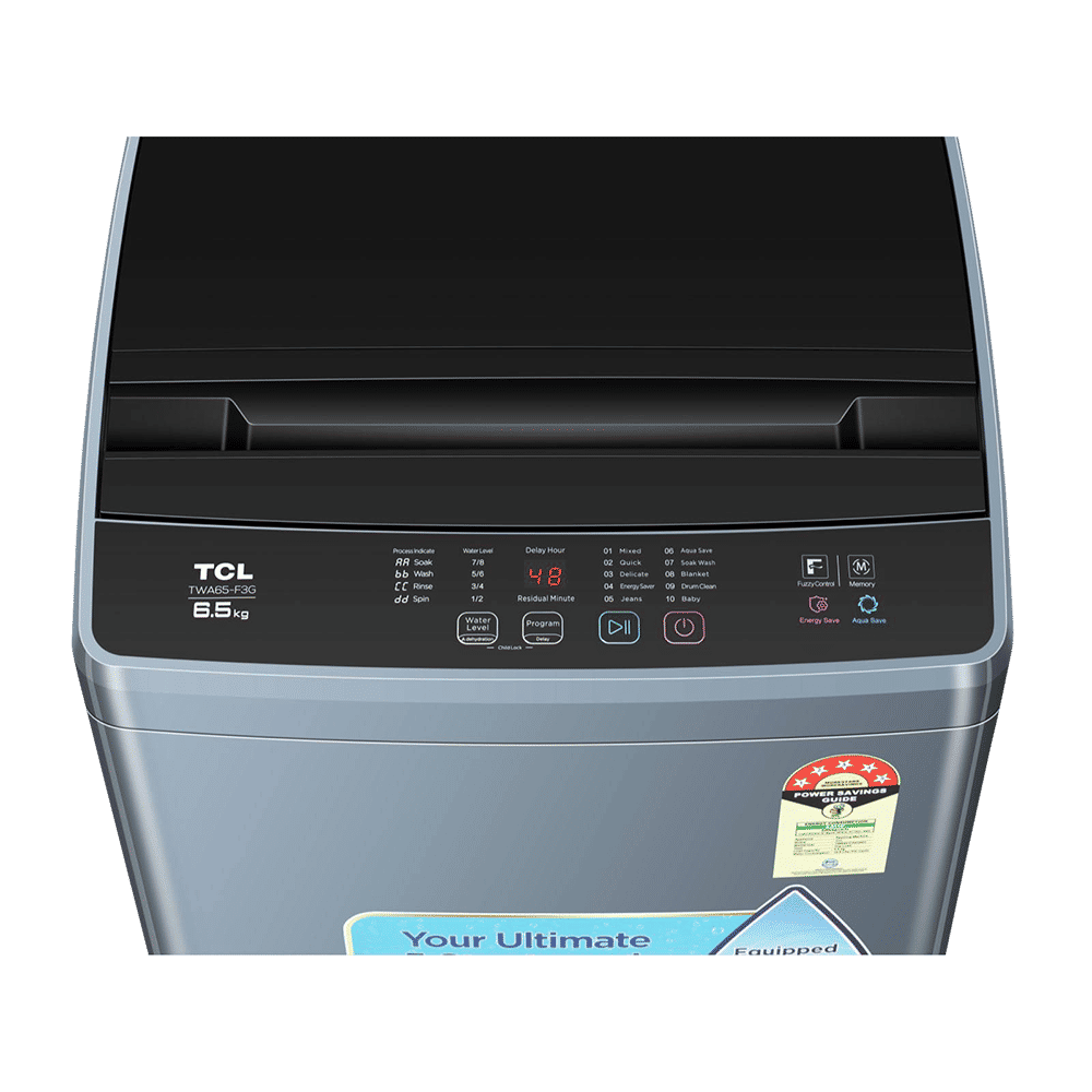 TCL 6 kg 5 Star Fully Automatic Top Load Washing Machine (F103, F3060TLG, Pulsator Rotate, Dark Grey)_11