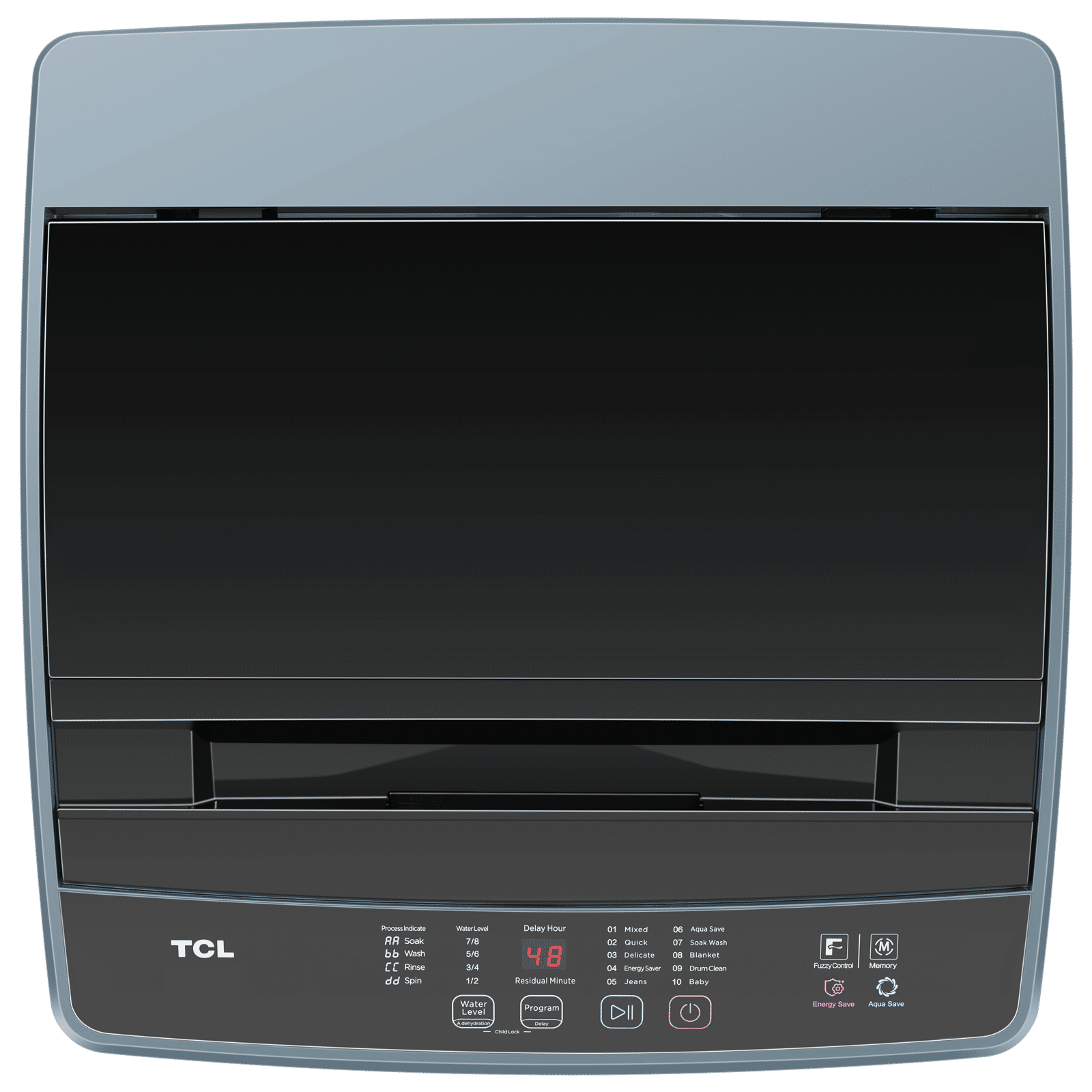 TCL 6 kg 5 Star Fully Automatic Top Load Washing Machine (F103, F3060TLG, Pulsator Rotate, Dark Grey)_4