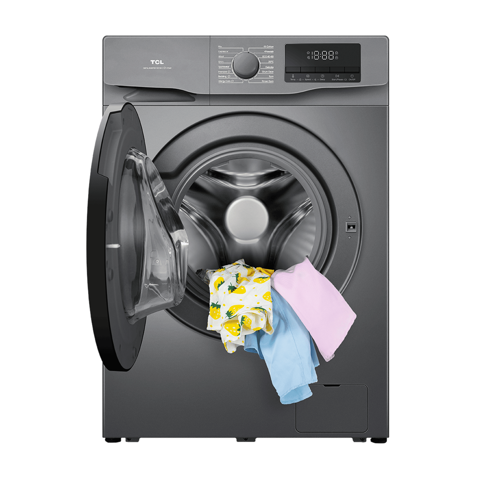 TCL 7.5 kg 5 Star Fully Automatic Front Load Washing Machine (P061, P6075FLS, BLDC Inverter Motor, Dark Silver)_10
