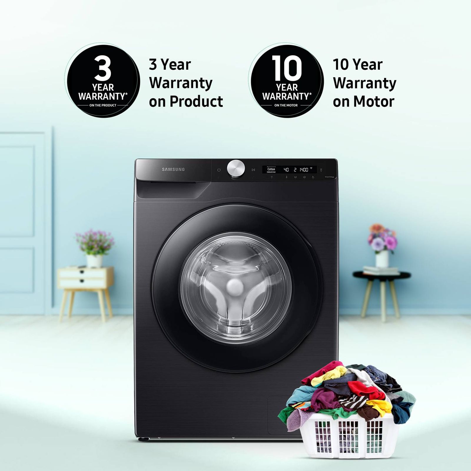SAMSUNG 9 kg 5 Star Inverter Fully Automatic Front Load Washing Machine (WW90T504DAB1TL, Eco Bubble Technology, Black Caviar) SAMSUNG 9 kg 5 Star Inverter Fully Automatic Front Load Washing Machine (WW90T504DAB1TL, Eco Bubble Technology, Black Caviar)_20