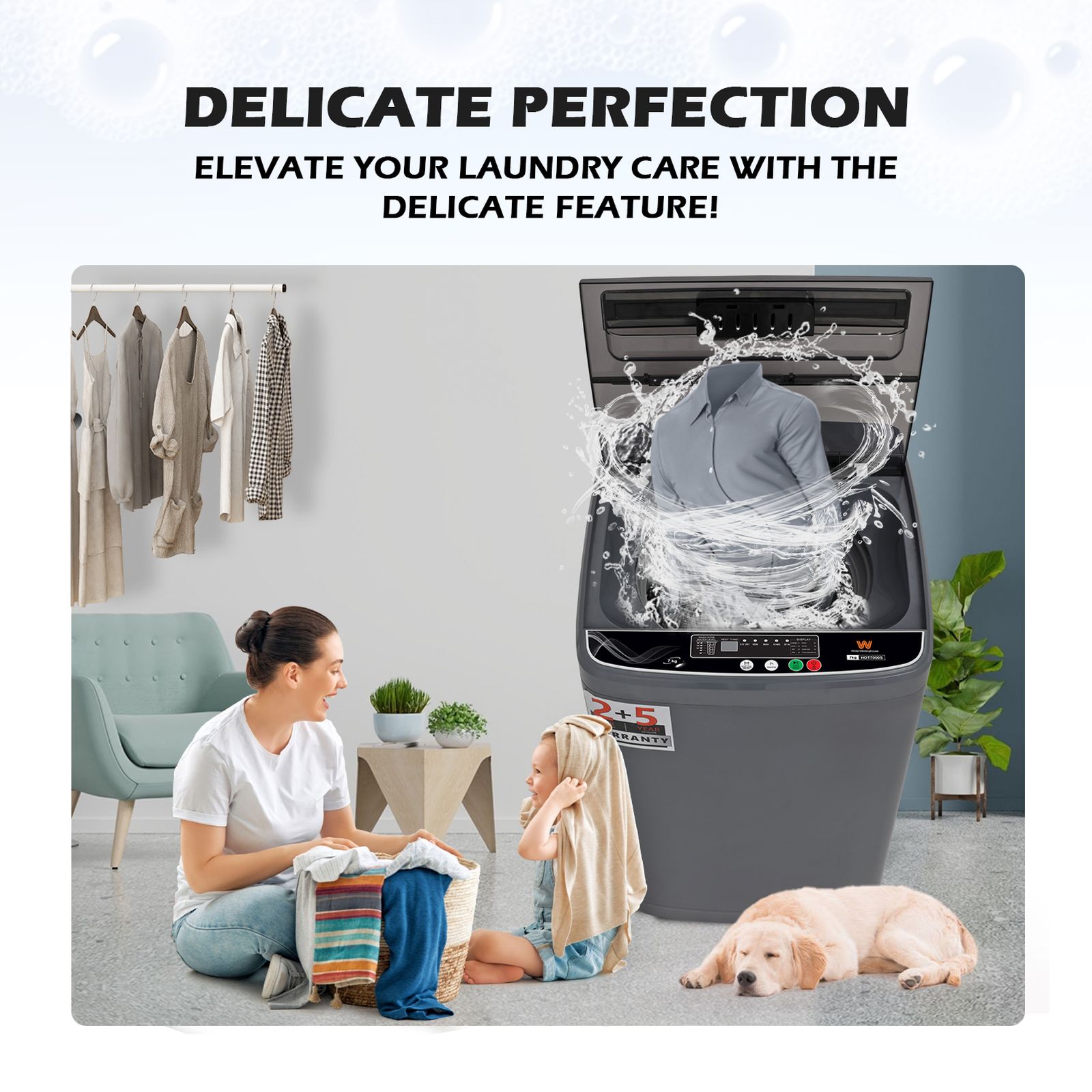 White Westinghouse 7 kg 5 Star Fully Automatic Top Load Washing Machine (HDT7000S, Water Reserve Technology, Grey)_17