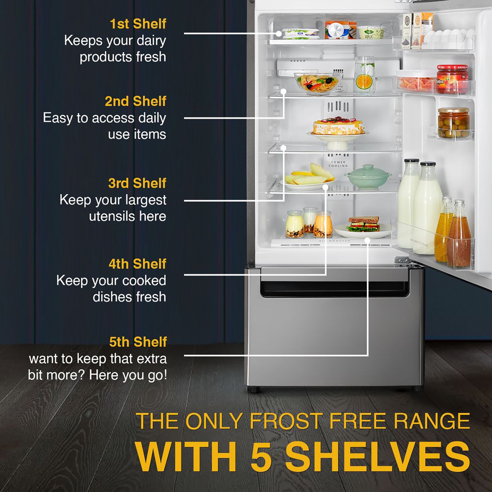 Whirlpool Protton 300 Litres Frost Free Triple Door Refrigerator with 6th Sense ActiveFresh Technology (20817, Alpha Steel)_15