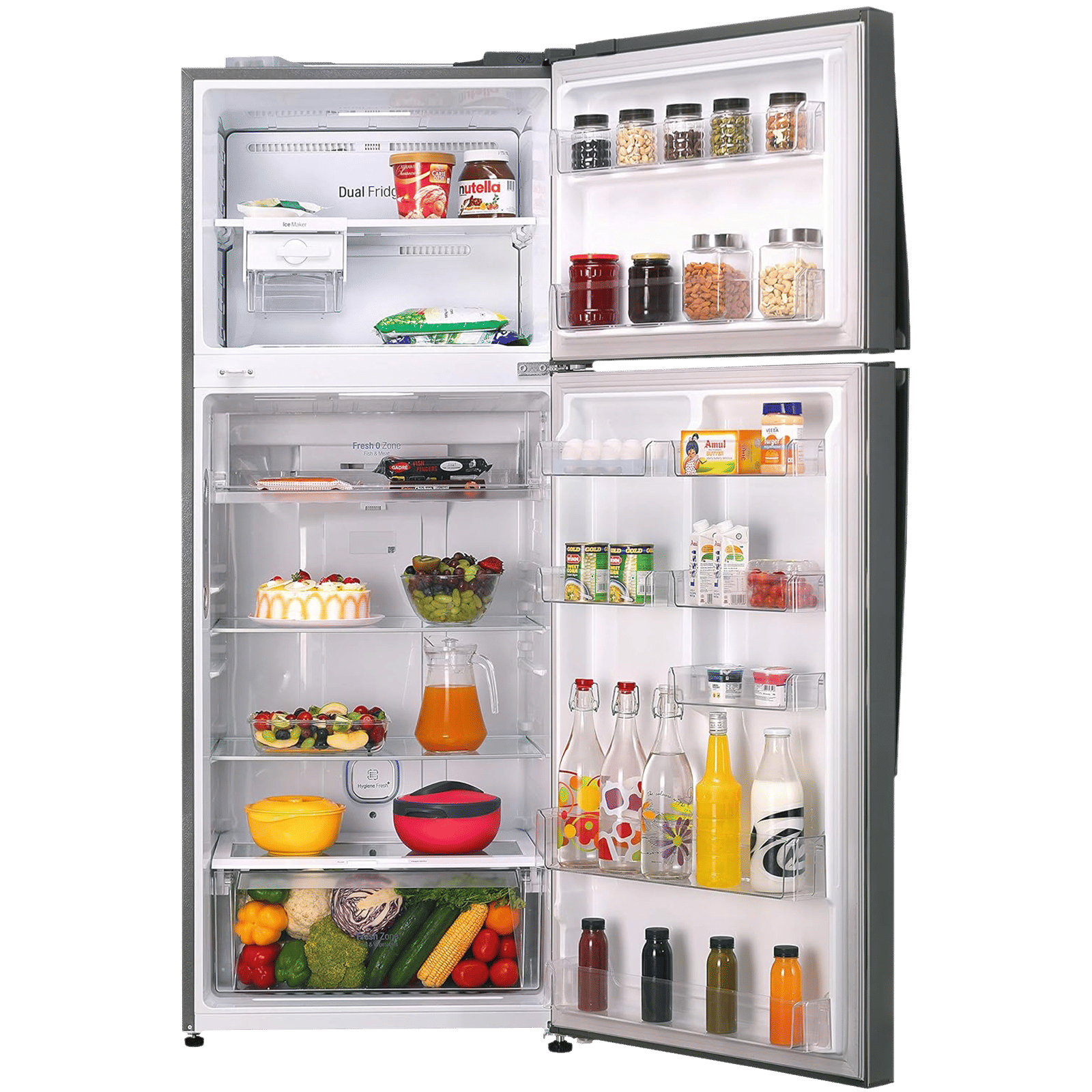LG 471 Litres 2 Star Frost Free Double Door Smart Wi-Fi Enabled Refrigerator with Door Cooling Plus Technology (GL-T502FPZU, Shiny Steel) LG 471 Litres 2 Star Frost Free Double Door Smart Wi-Fi Enabled Refrigerator with Door Cooling Plus Technology (GL-T502FPZU, Shiny Steel)_3