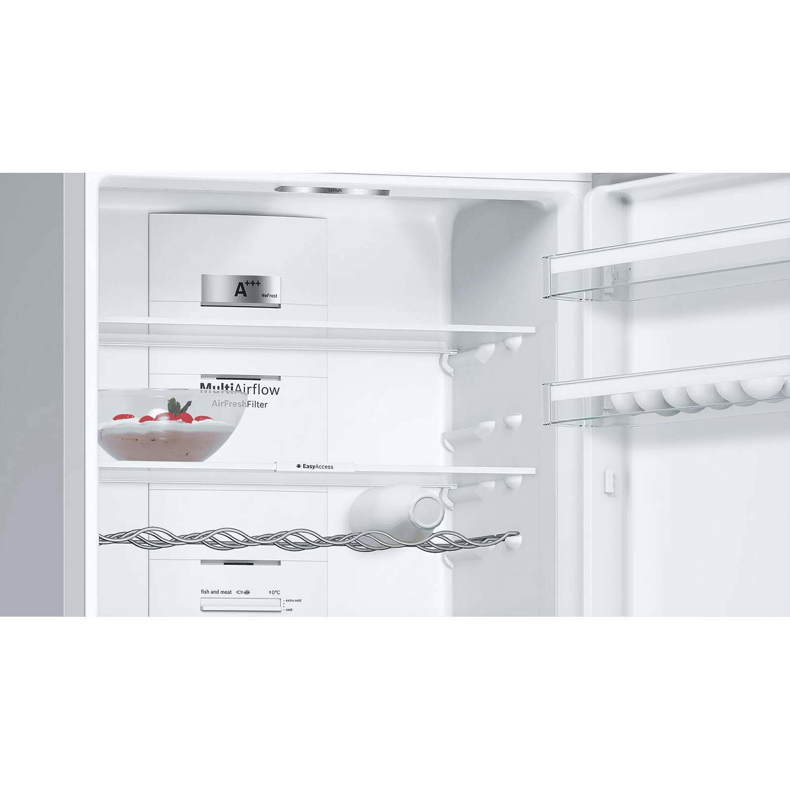 BOSCH Series 4 415 Litres 3 Star Frost Free Double Door Bottom Mount Refrigerator with Temperature Display (KGN46XL40I, Stainless steel look) BOSCH Series 4 415 Litres 3 Star Frost Free Double Door Bottom Mount Refrigerator with Temperature Display (KGN46XL40I, Stainless steel look)_9