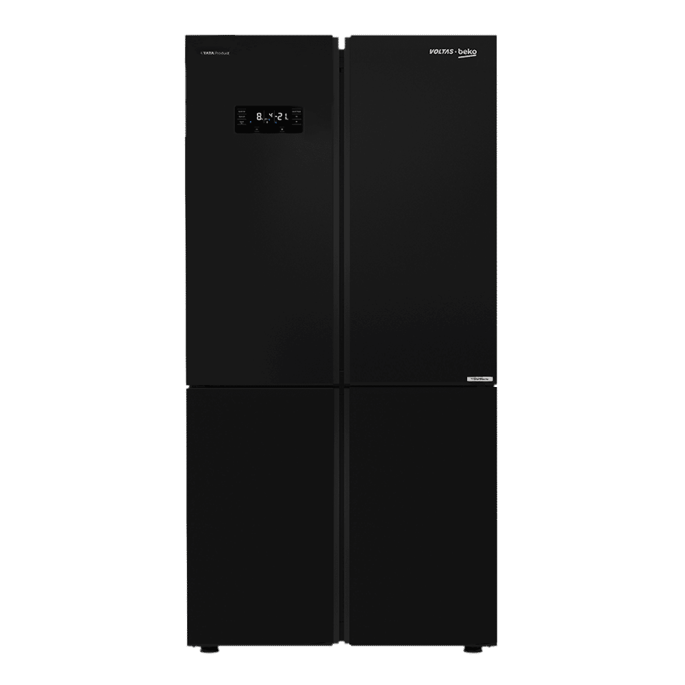 VOLTAS beko 626 Litres Frost Free Side by Side Refrigerator with Neo Frost Dual Cooling (RSB64GF, Glass Black)_1