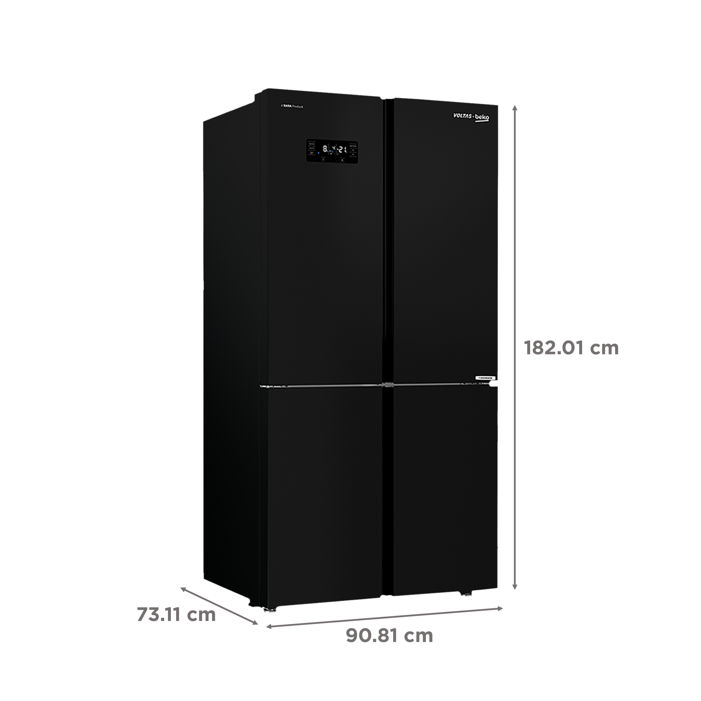 VOLTAS beko 626 Litres Frost Free Side by Side Refrigerator with Neo Frost Dual Cooling (RSB64GF, Glass Black)_3