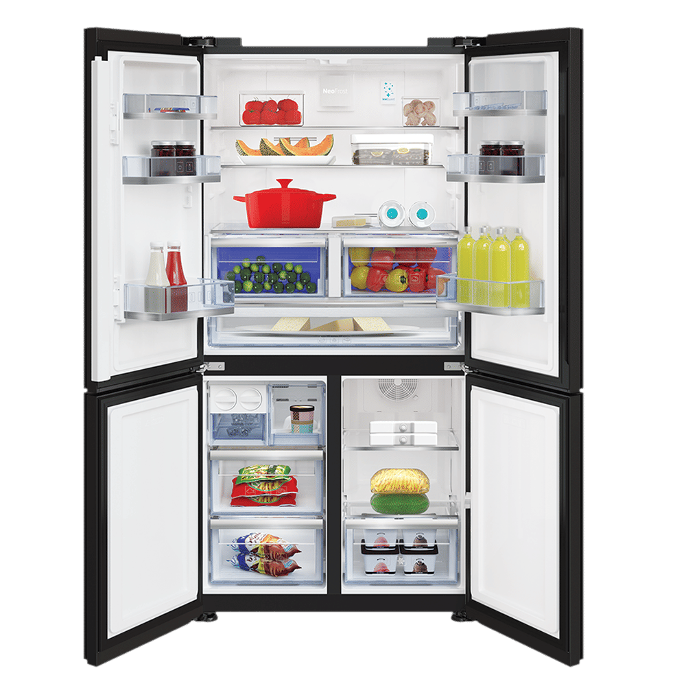 VOLTAS beko 626 Litres Frost Free Side by Side Refrigerator with Neo Frost Dual Cooling (RSB64GF, Glass Black)_5