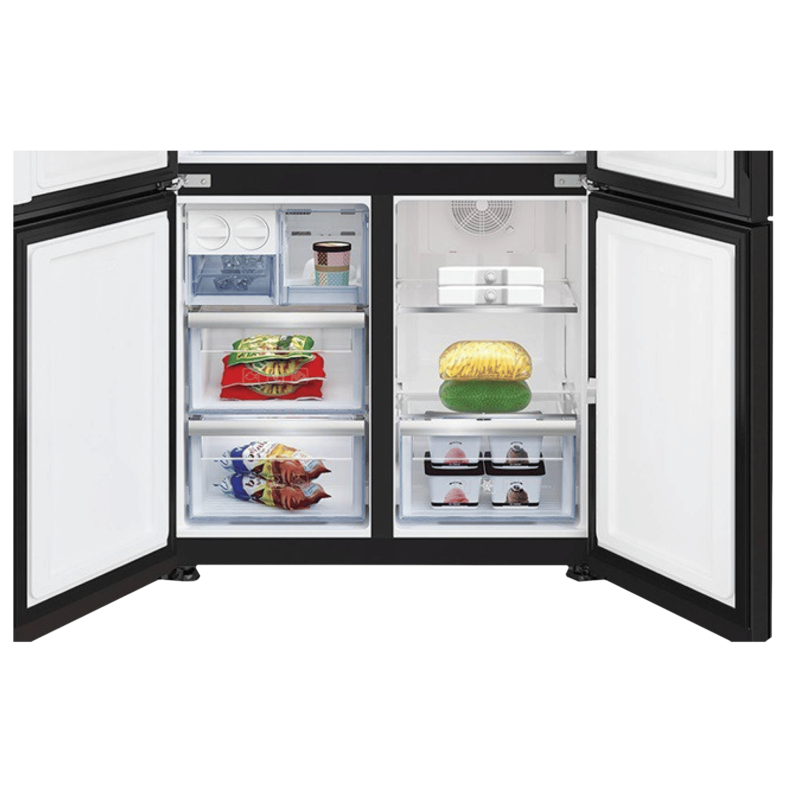 VOLTAS beko 626 Litres Frost Free Side by Side Refrigerator with Neo Frost Dual Cooling (RSB64GF, Glass Black)_7