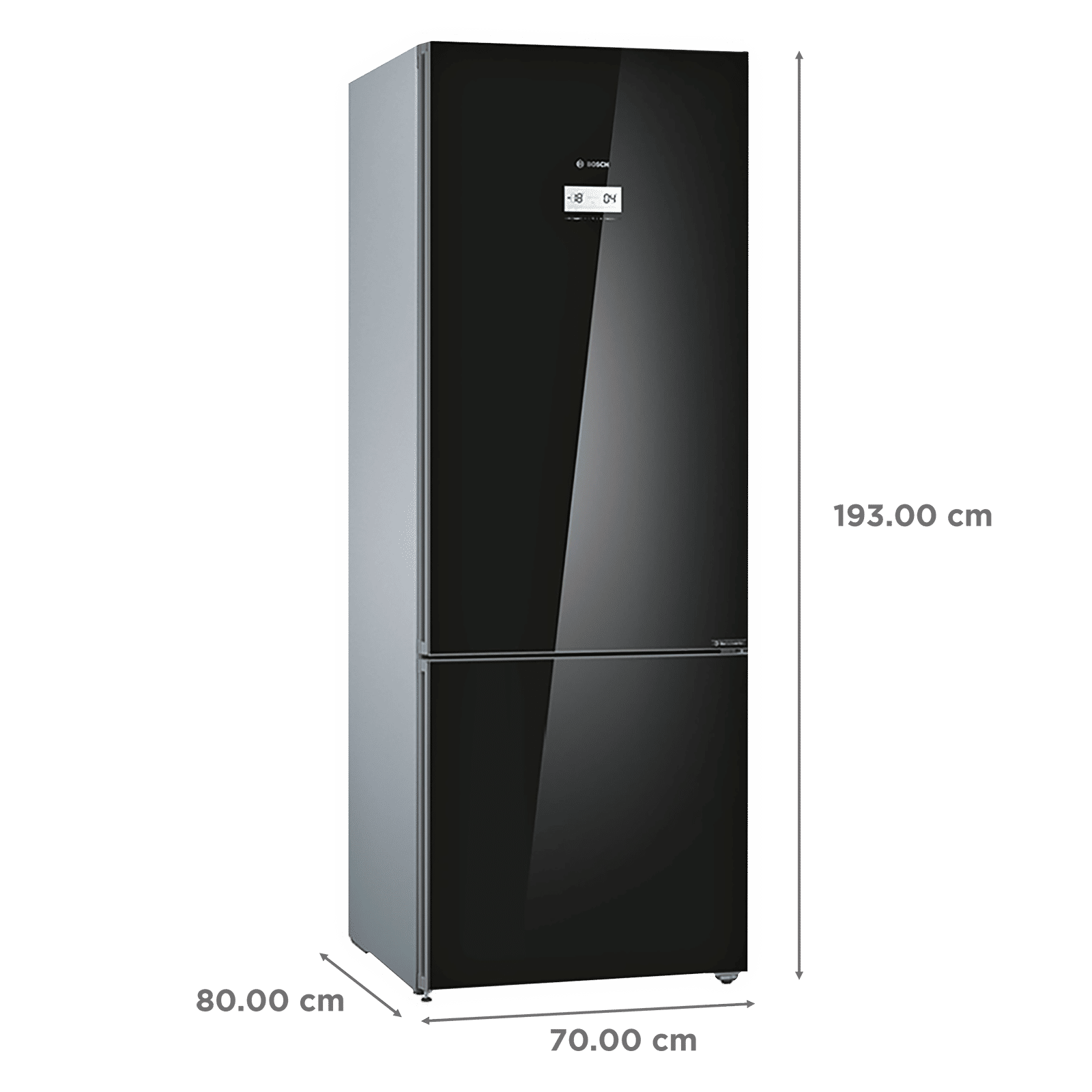 BOSCH Serie 6 559 Litres 2 Star Frost Free Double Door Bottom Mount Refrigerator with Temperature Display (KGN56LB41I, Black) BOSCH Serie 6 559 Litres 2 Star Frost Free Double Door Bottom Mount Refrigerator with Temperature Display (KGN56LB41I, Black)_3