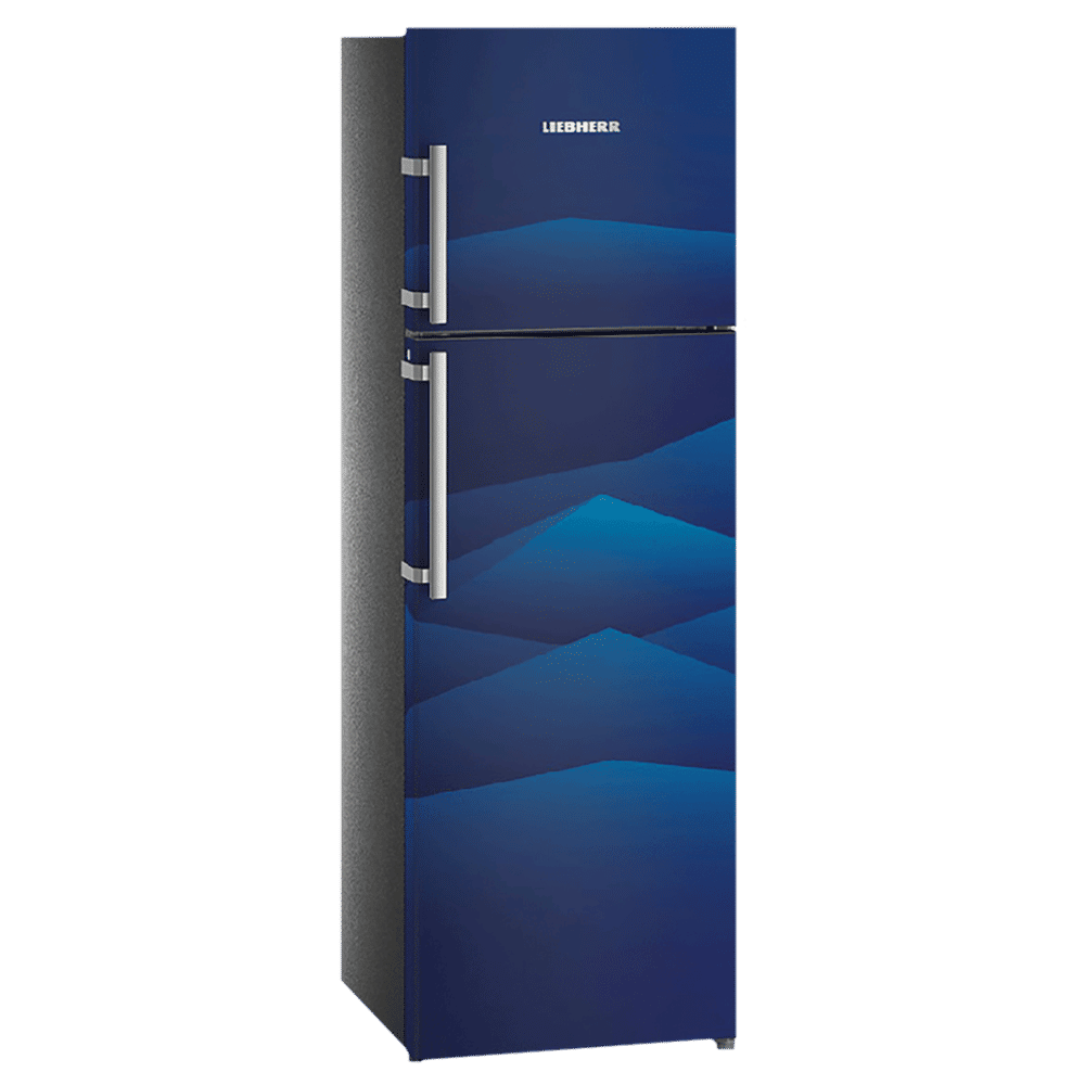 LIEBHERR 346 Litres 3 Star Frost Free Double Door Refrigerator with Forced Air Cooling (TCB 3540, Blue Landscape)_4
