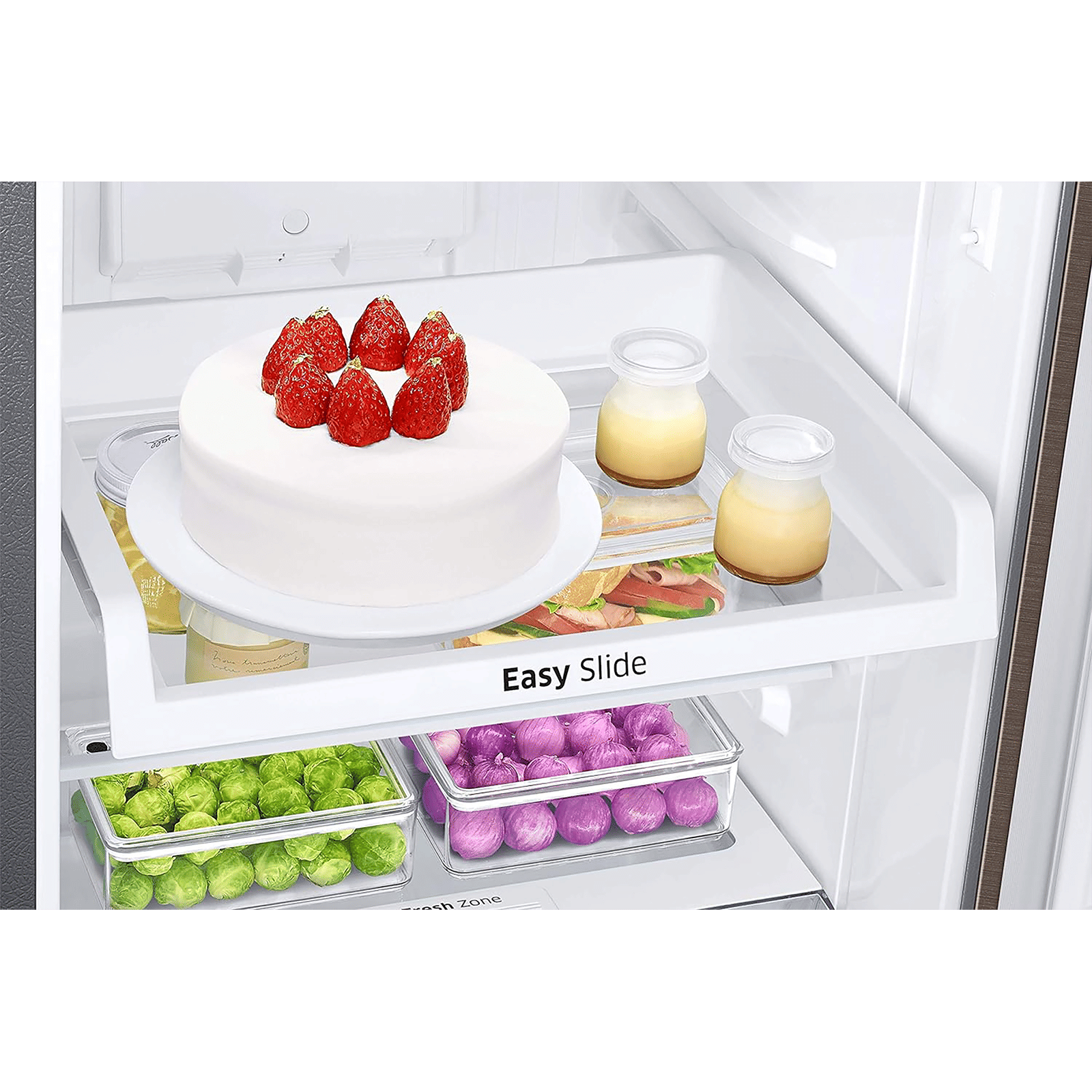 SAMSUNG 253 Litres 2 Star Frost Free Double Door Refrigerator with MoistFresh Zone (RT28T3722DX/HL, Luxe Brown)_10