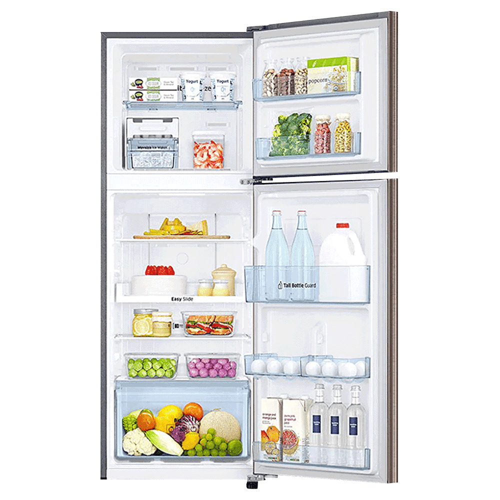 SAMSUNG 253 Litres 2 Star Frost Free Double Door Refrigerator with MoistFresh Zone (RT28T3722DX/HL, Luxe Brown)_5