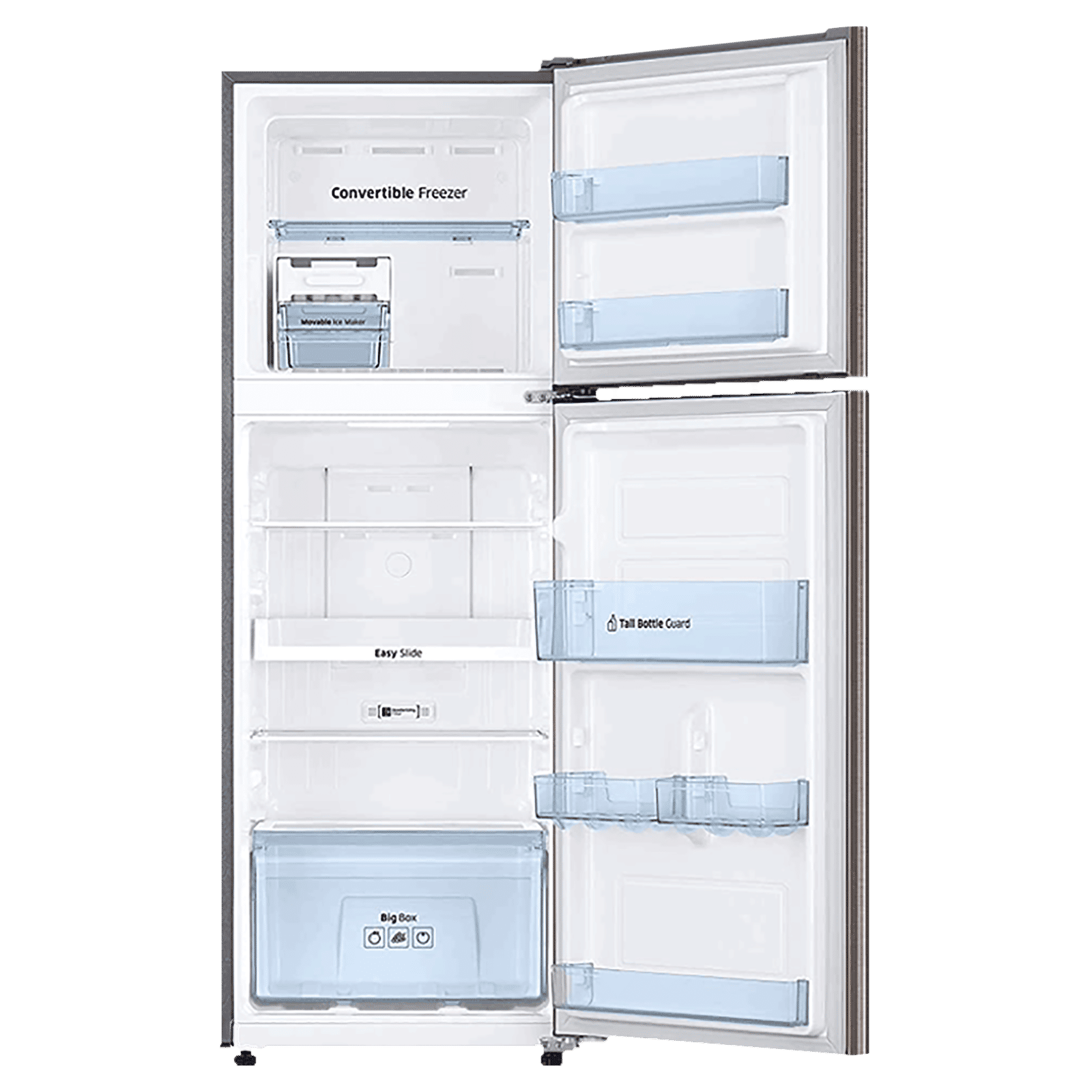 SAMSUNG 253 Litres 2 Star Frost Free Double Door Refrigerator with MoistFresh Zone (RT28T3722DX/HL, Luxe Brown)_6
