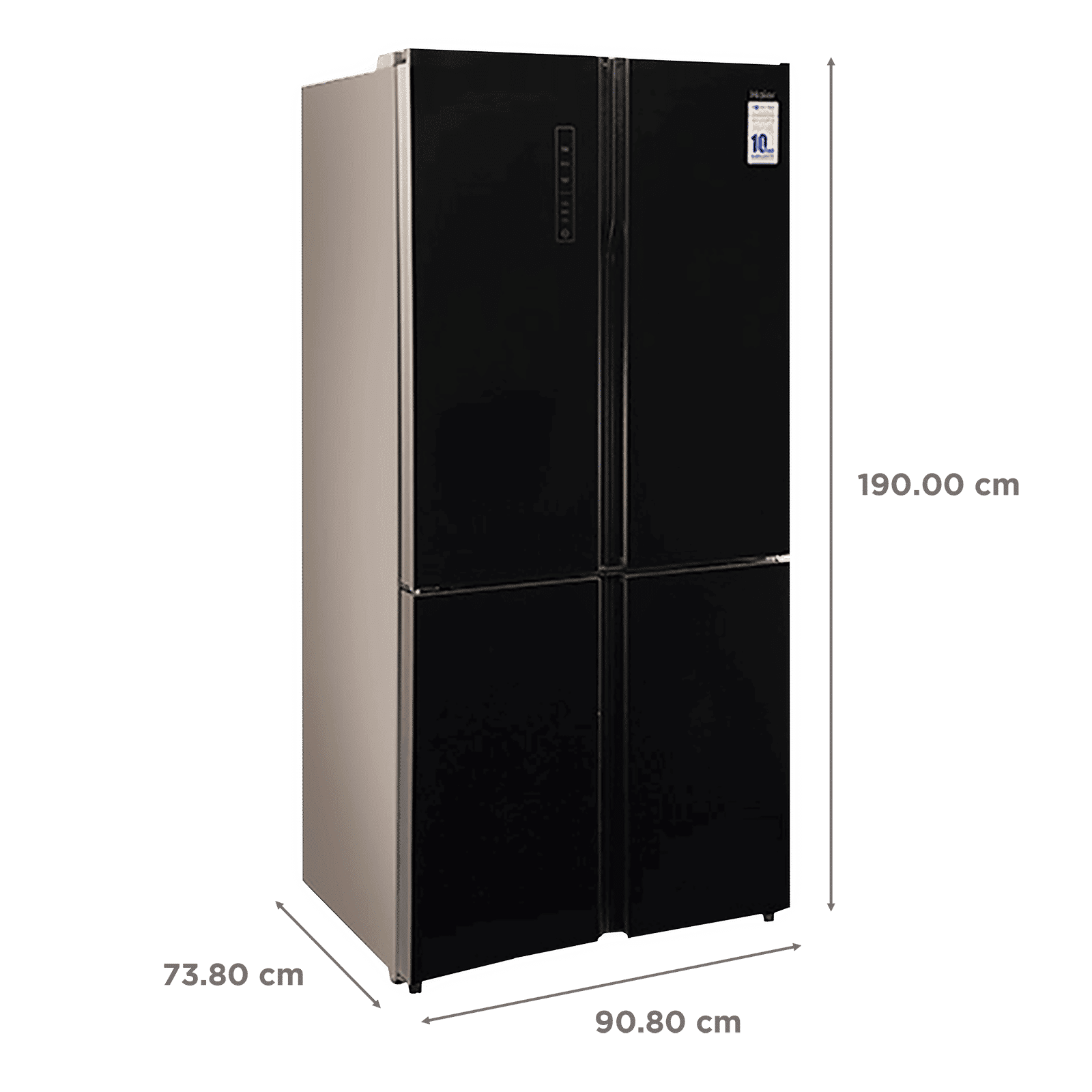 Haier 712 Litres A++ Frost Free French Door Refrigerator with Multi Air Flow System (HRB-738BG, Black Glass) Haier 712 Litres A++ Frost Free French Door Refrigerator with Multi Air Flow System (HRB-738BG, Black Glass)_3