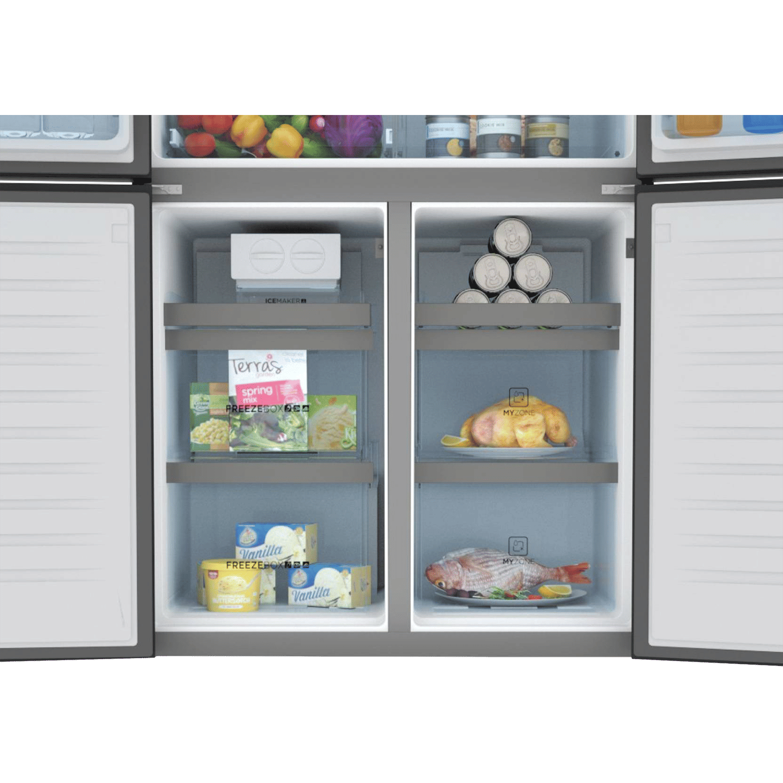 Haier 712 Litres A++ Frost Free French Door Refrigerator with Multi Air Flow System (HRB-738BG, Black Glass) Haier 712 Litres A++ Frost Free French Door Refrigerator with Multi Air Flow System (HRB-738BG, Black Glass)_7