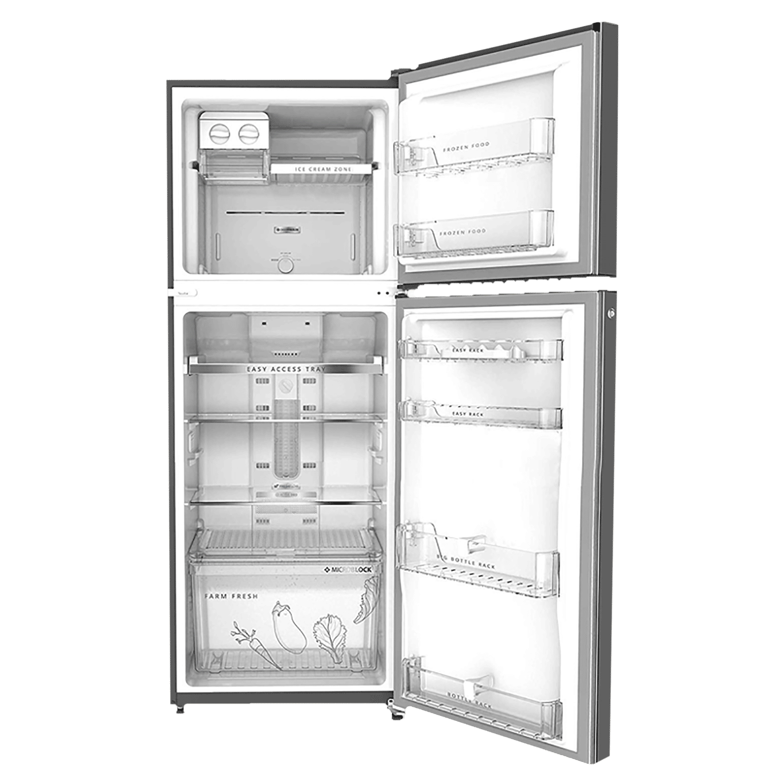 Whirlpool 265 Litres 2 Star Frost Free Double Door Convertible Refrigerator with Adaptive Intelligence Technology (IF CNV 278, German Steel) Whirlpool 265 Litres 2 Star Frost Free Double Door Convertible Refrigerator with Adaptive Intelligence Technology (IF CNV 278, German Steel)_5