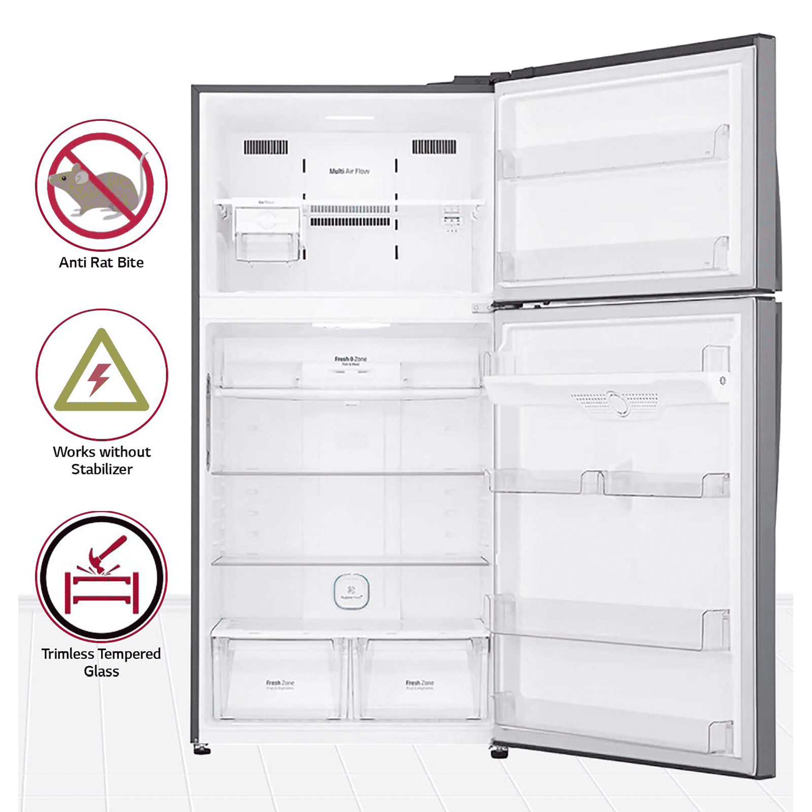 LG 592 Litres 3 Star Frost Free Double Door Smart Wi-Fi Enabled Refrigerator with Door Cooling Plus Technology (GR-H812HLHQ.APZQEB, Platinum Silver III) LG 592 Litres 3 Star Frost Free Double Door Smart Wi-Fi Enabled Refrigerator with Door Cooling Plus Technology (GR-H812HLHQ.APZQEB, Platinum Silver III)_13