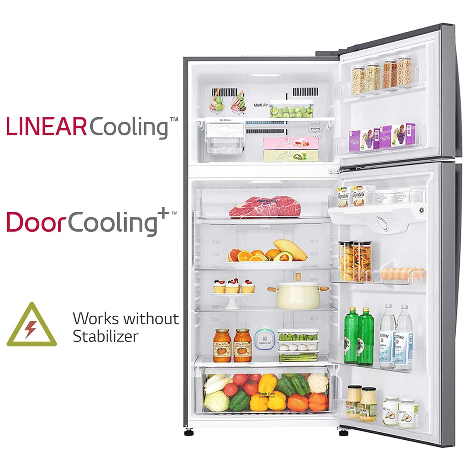 LG 516 Litres 3 Star Frost Free Double Door Smart Wi-Fi Enabled Refrigerator with Smart Diagnosis (GN-H602HLHQ.APZQEB, Platinum Silver III) LG 516 Litres 3 Star Frost Free Double Door Smart Wi-Fi Enabled Refrigerator with Smart Diagnosis (GN-H602HLHQ.APZQEB, Platinum Silver III)_14
