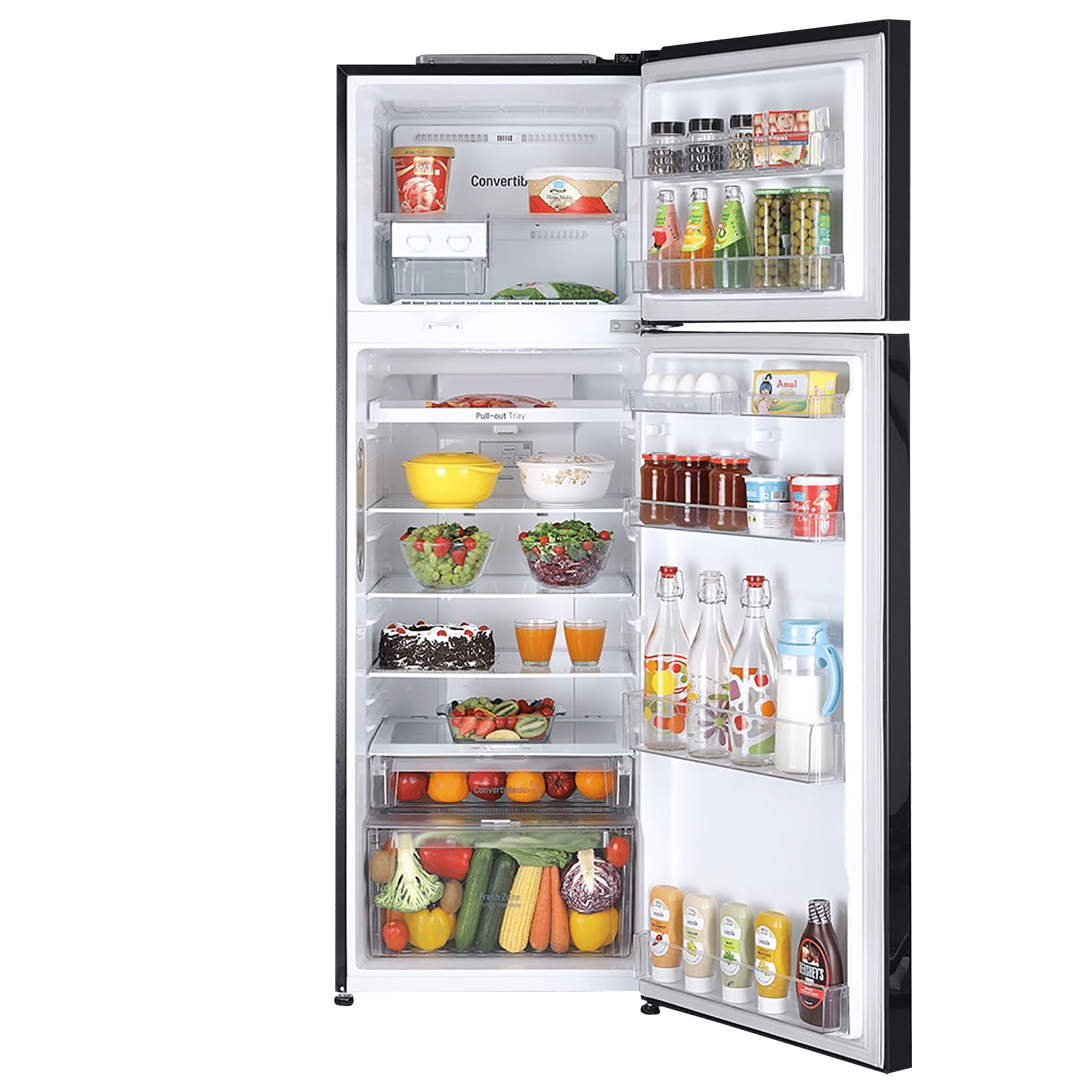 LG 360 Litres 3 Star Frost Free Double Door Convertible Refrigerator with Smart Diagnosis (GL-T402JES3.EESZEB, Ebony Sheen) LG 360 Litres 3 Star Frost Free Double Door Convertible Refrigerator with Smart Diagnosis (GL-T402JES3.EESZEB, Ebony Sheen)_5
