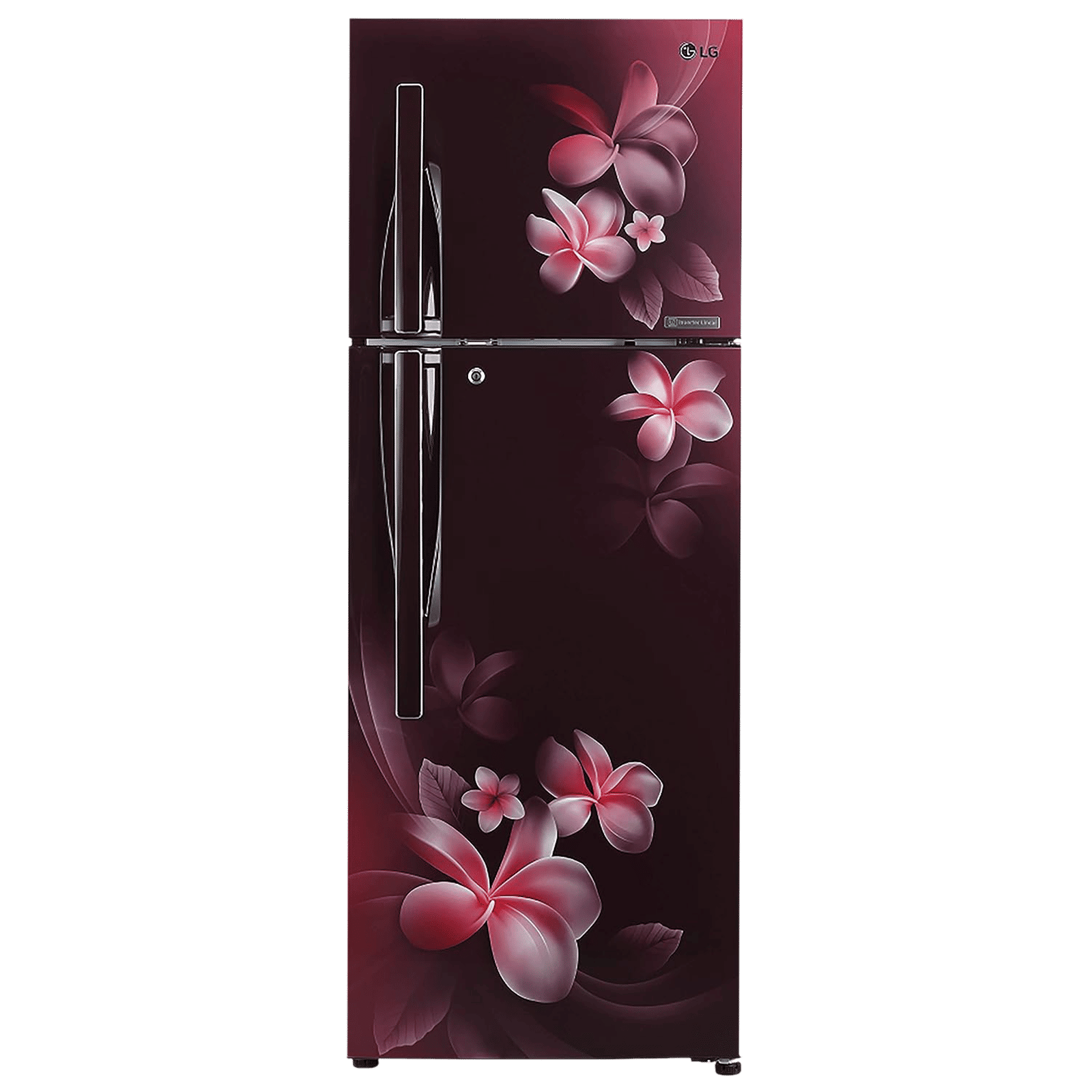 LG 308 Litres 3 Star Frost Free Double Door Convertible Refrigerator with Stabilizer Free Operation (GL-T322RSPN.BSPZEB, Scarlet Plumeria) LG 308 Litres 3 Star Frost Free Double Door Convertible Refrigerator with Stabilizer Free Operation (GL-T322RSPN.BSPZEB, Scarlet Plumeria)_1