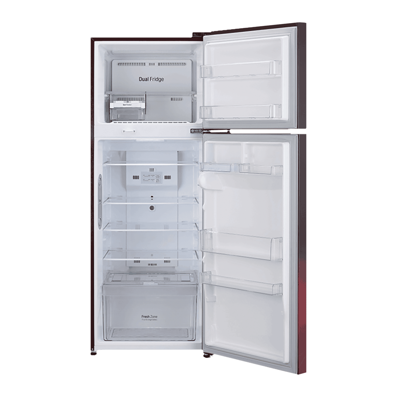 LG 308 Litres 3 Star Frost Free Double Door Convertible Refrigerator with Stabilizer Free Operation (GL-T322RSPN.BSPZEB, Scarlet Plumeria) LG 308 Litres 3 Star Frost Free Double Door Convertible Refrigerator with Stabilizer Free Operation (GL-T322RSPN.BSPZEB, Scarlet Plumeria)_6