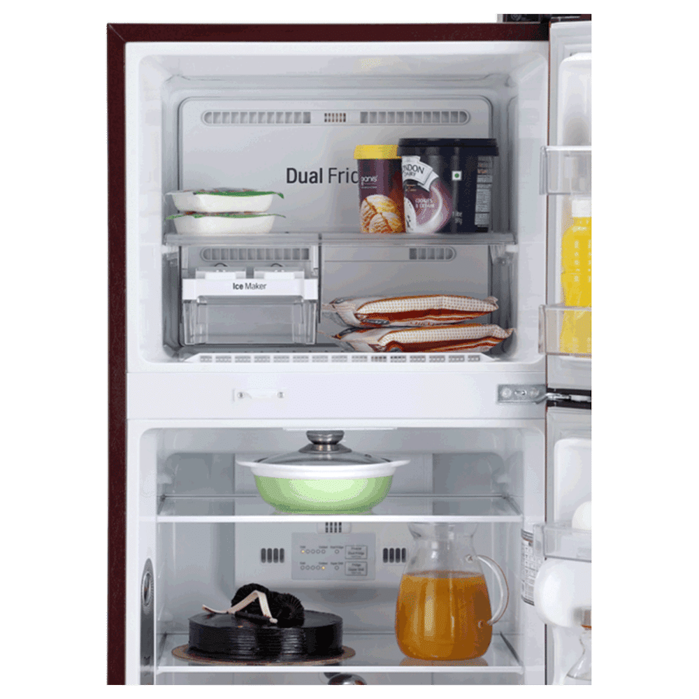LG 308 Litres 3 Star Frost Free Double Door Convertible Refrigerator with Stabilizer Free Operation (GL-T322RSPN.BSPZEB, Scarlet Plumeria) LG 308 Litres 3 Star Frost Free Double Door Convertible Refrigerator with Stabilizer Free Operation (GL-T322RSPN.BSPZEB, Scarlet Plumeria)_7