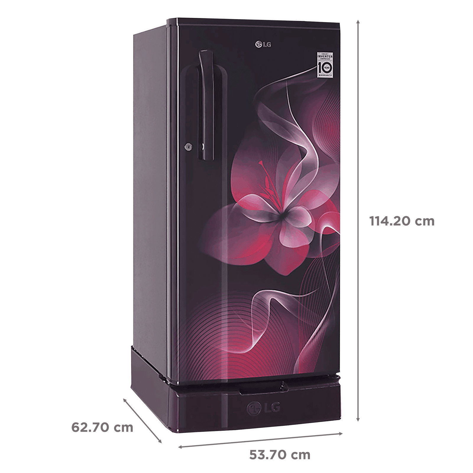 LG 188 Litres 3 Star Direct Cool Single Door Refrigerator with Stabilizer Free Operation (GL-B191KPDX.APDZEB, Purple Dazzle) LG 188 Litres 3 Star Direct Cool Single Door Refrigerator with Stabilizer Free Operation (GL-B191KPDX.APDZEB, Purple Dazzle)_3