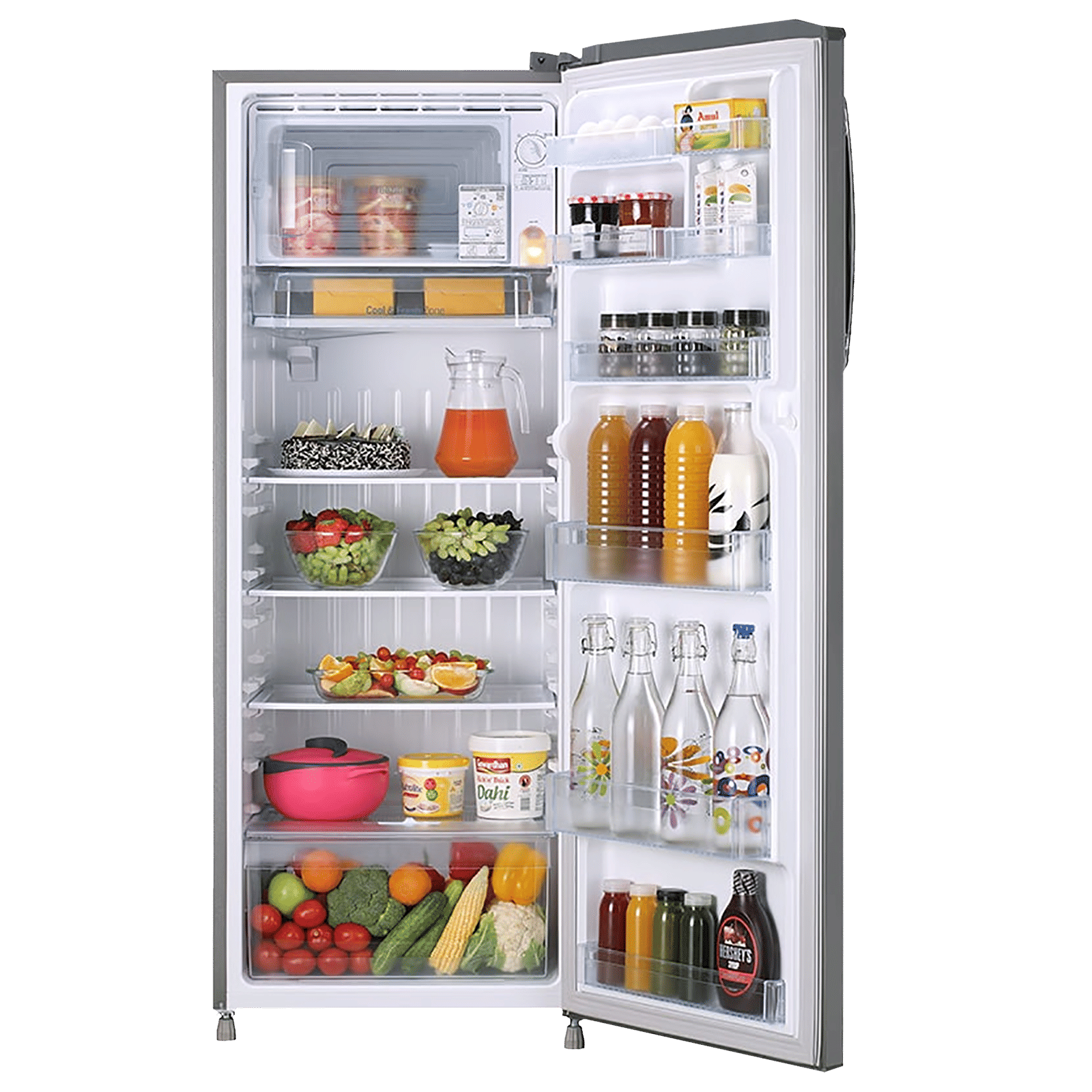 LG 261 Litres 3 Star Direct Cool Single Door Refrigerator with Stabilizer Free Operation (GL-B281BPZX.DPZZEB, Shiny Steel) LG 261 Litres 3 Star Direct Cool Single Door Refrigerator with Stabilizer Free Operation (GL-B281BPZX.DPZZEB, Shiny Steel)_4