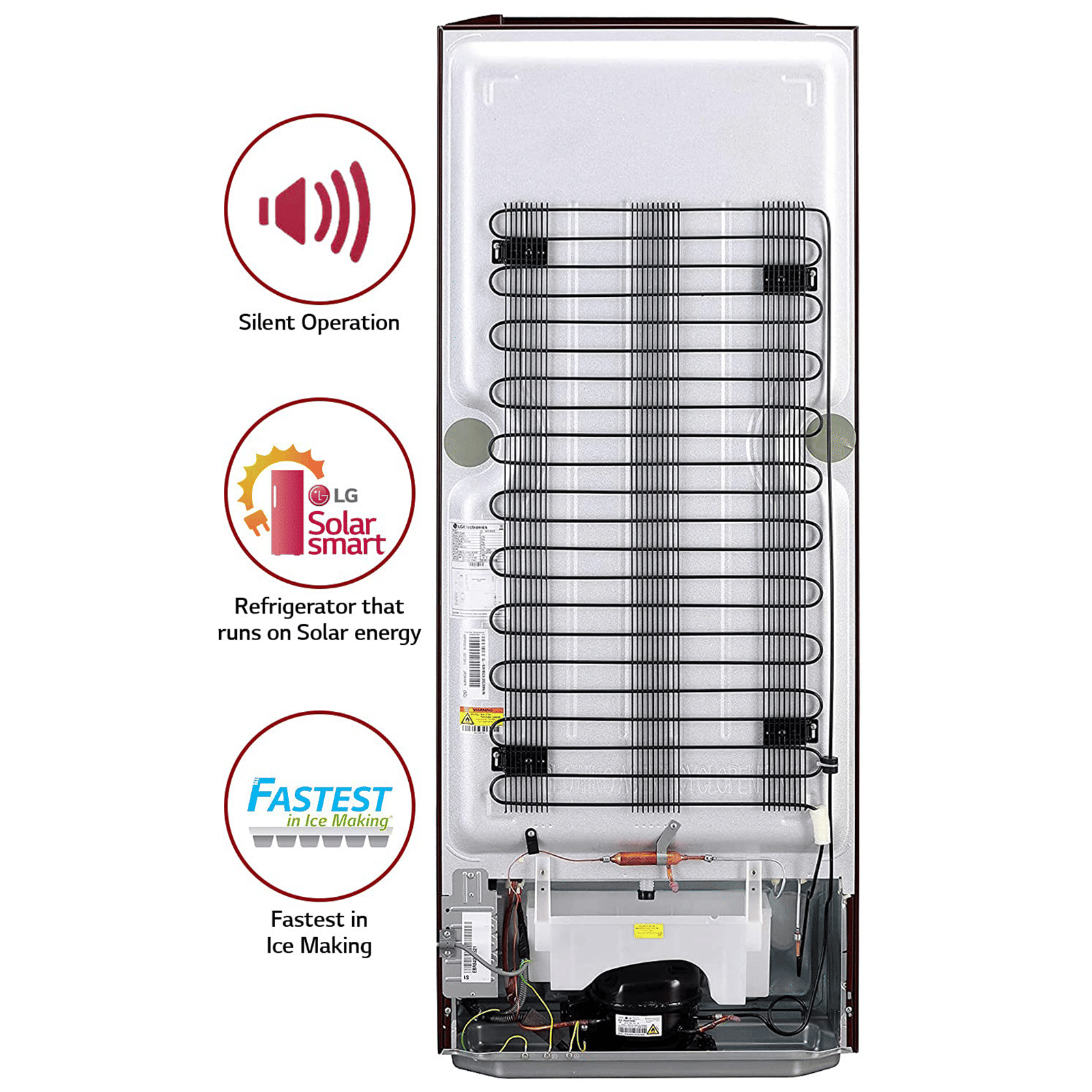 LG 261 Litres 3 Star Direct Cool Single Door Refrigerator with Stabilizer Free Operation (GL-B281BSCX.DSCZEB, Scarlet Charm)_11