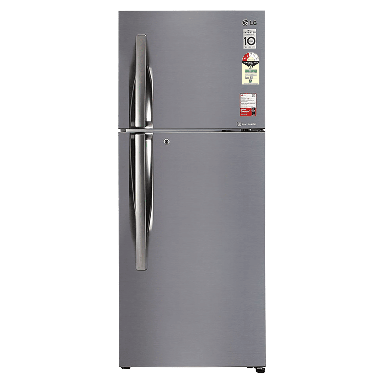 LG 240 Litres 2 Star Frost Free Double Door Convertible Refrigerator with Auto Smart Connect (GL-S292RPZY, Shiny Steel)_1