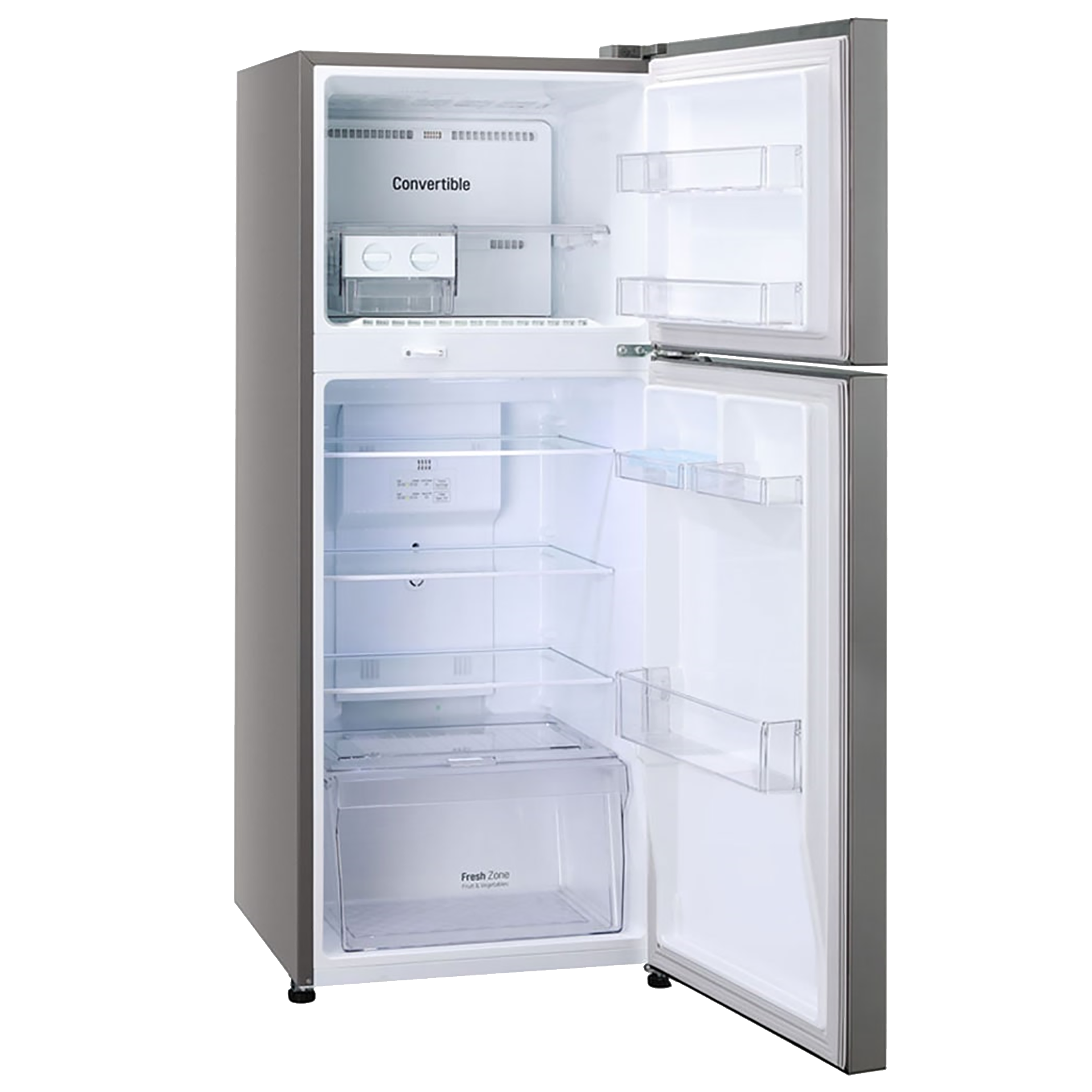 LG 240 Litres 2 Star Frost Free Double Door Convertible Refrigerator with Auto Smart Connect (GL-S292RPZY, Shiny Steel)_6