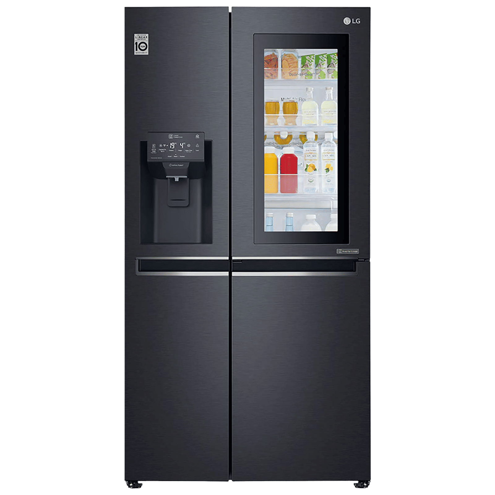 LG 635 Litres 5 Star Frost Free Side by Side Refrigerator with Smart Diagnosis (GC-X247CQAV, Matte Black) LG 635 Litres 5 Star Frost Free Side by Side Refrigerator with Smart Diagnosis (GC-X247CQAV, Matte Black)_1