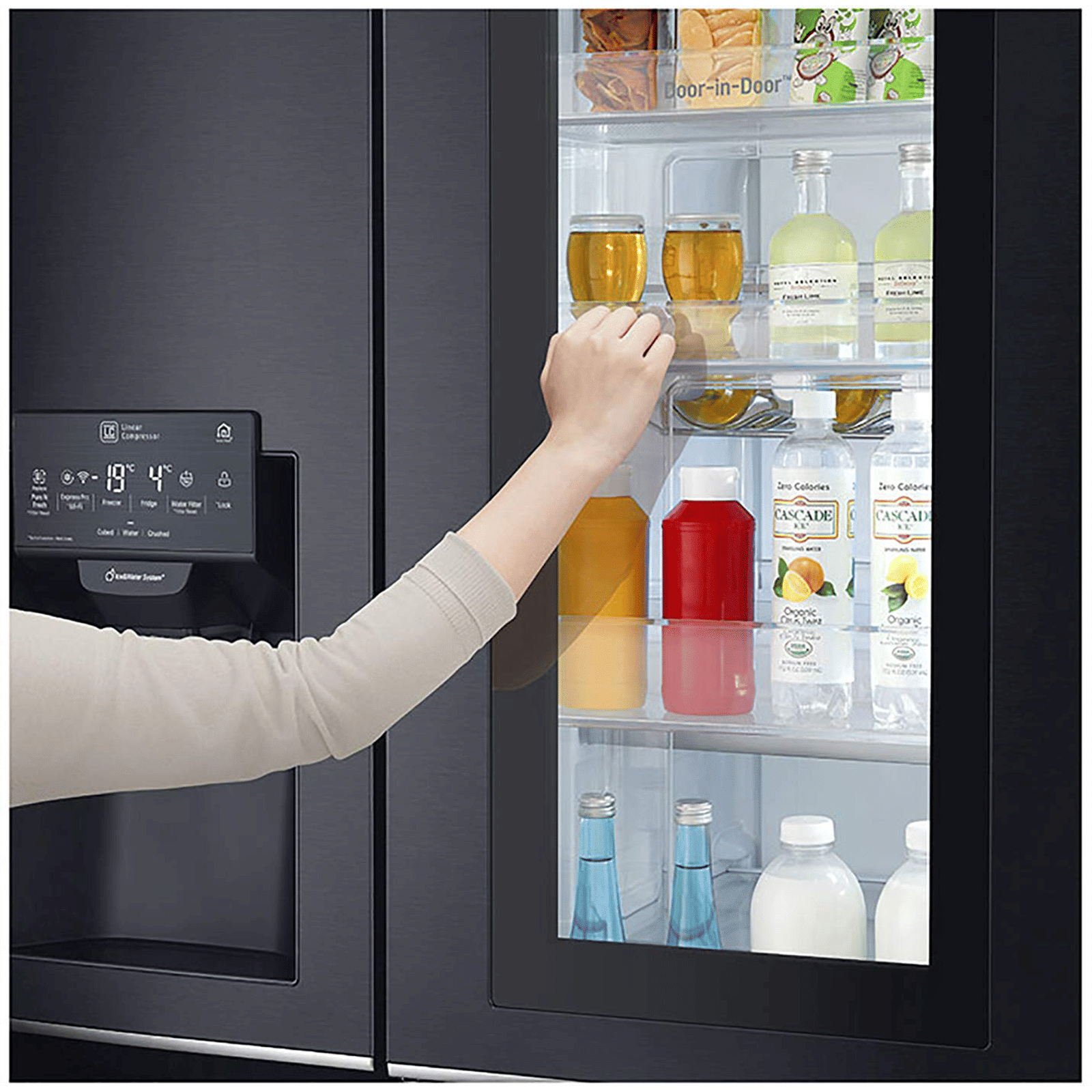 LG 635 Litres 5 Star Frost Free Side by Side Refrigerator with Smart Diagnosis (GC-X247CQAV, Matte Black) LG 635 Litres 5 Star Frost Free Side by Side Refrigerator with Smart Diagnosis (GC-X247CQAV, Matte Black)_8
