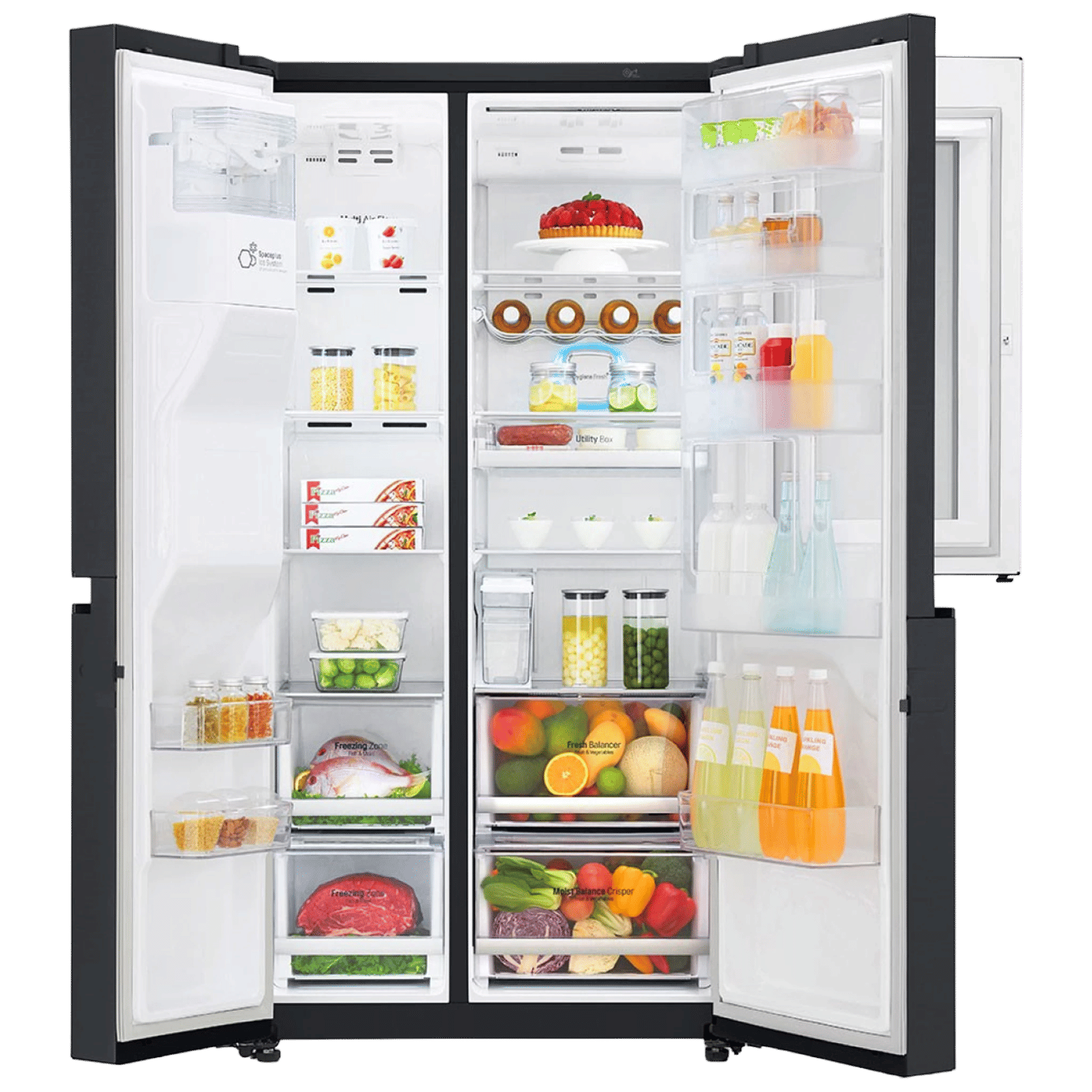 LG 635 Litres 5 Star Frost Free Side by Side Refrigerator with Smart Diagnosis (GC-X247CQAV, Matte Black) LG 635 Litres 5 Star Frost Free Side by Side Refrigerator with Smart Diagnosis (GC-X247CQAV, Matte Black)_3