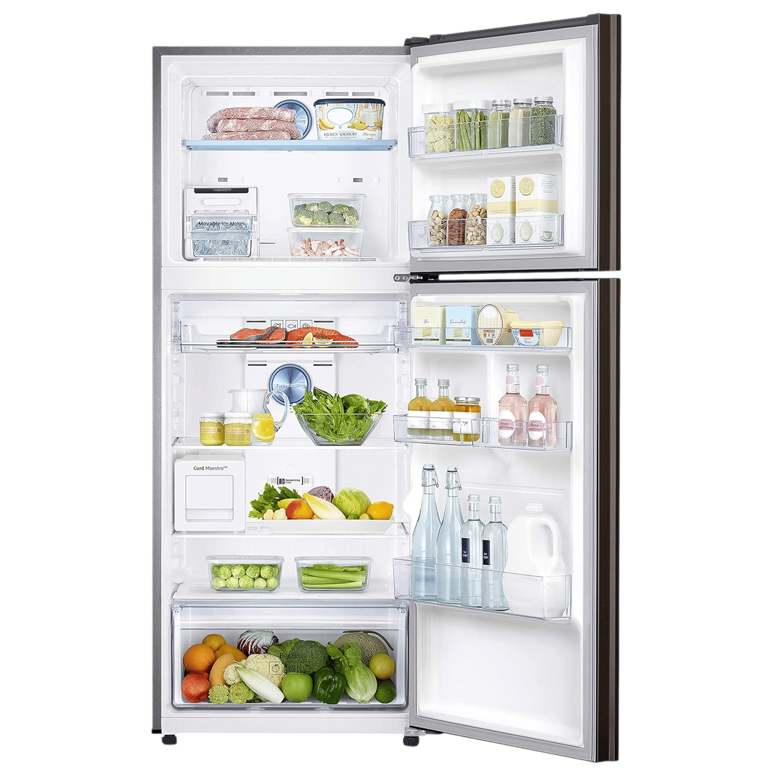 SAMSUNG 386 Litres 3 Star Frost Free Double Door Convertible Refrigerator with Curd Maestro (RT39T5C3EDX/TL, Luxe Brown) SAMSUNG 386 Litres 3 Star Frost Free Double Door Convertible Refrigerator with Curd Maestro (RT39T5C3EDX/TL, Luxe Brown)_5