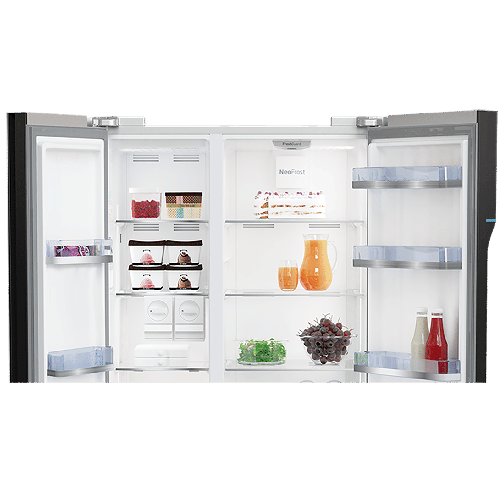 VOLTAS beko 634 Litres Frost Free Side by Side Refrigerator with Neo Frost Dual Cooling (RSB665XPRF, Inox Look) VOLTAS beko 634 Litres Frost Free Side by Side Refrigerator with Neo Frost Dual Cooling (RSB665XPRF, Inox Look)_7