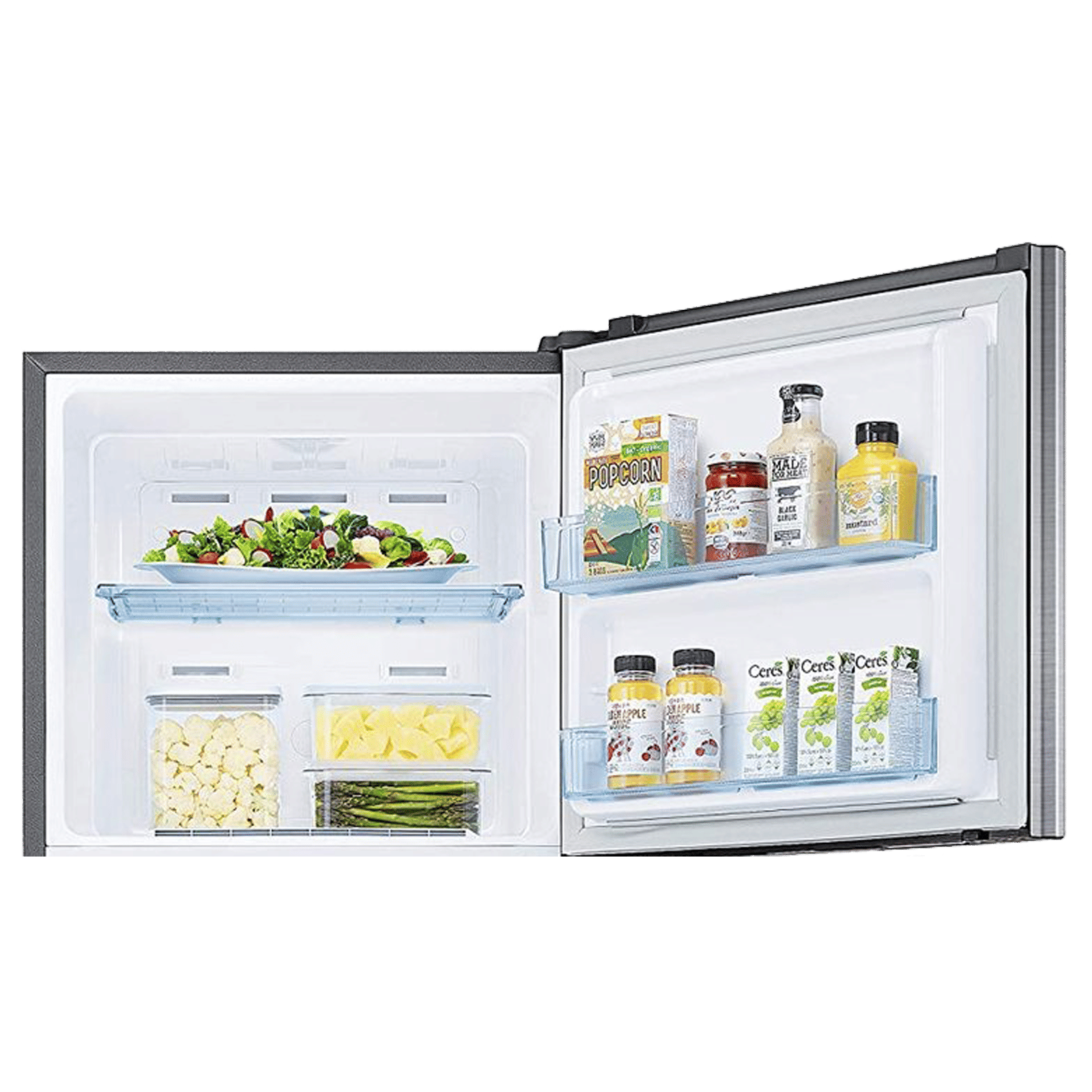 SAMSUNG 336 Litres 3 Star Frost Free Double Door Convertible Refrigerator with Curd Maestro (RT37T4632SL/HL, Elegant Inox)_11