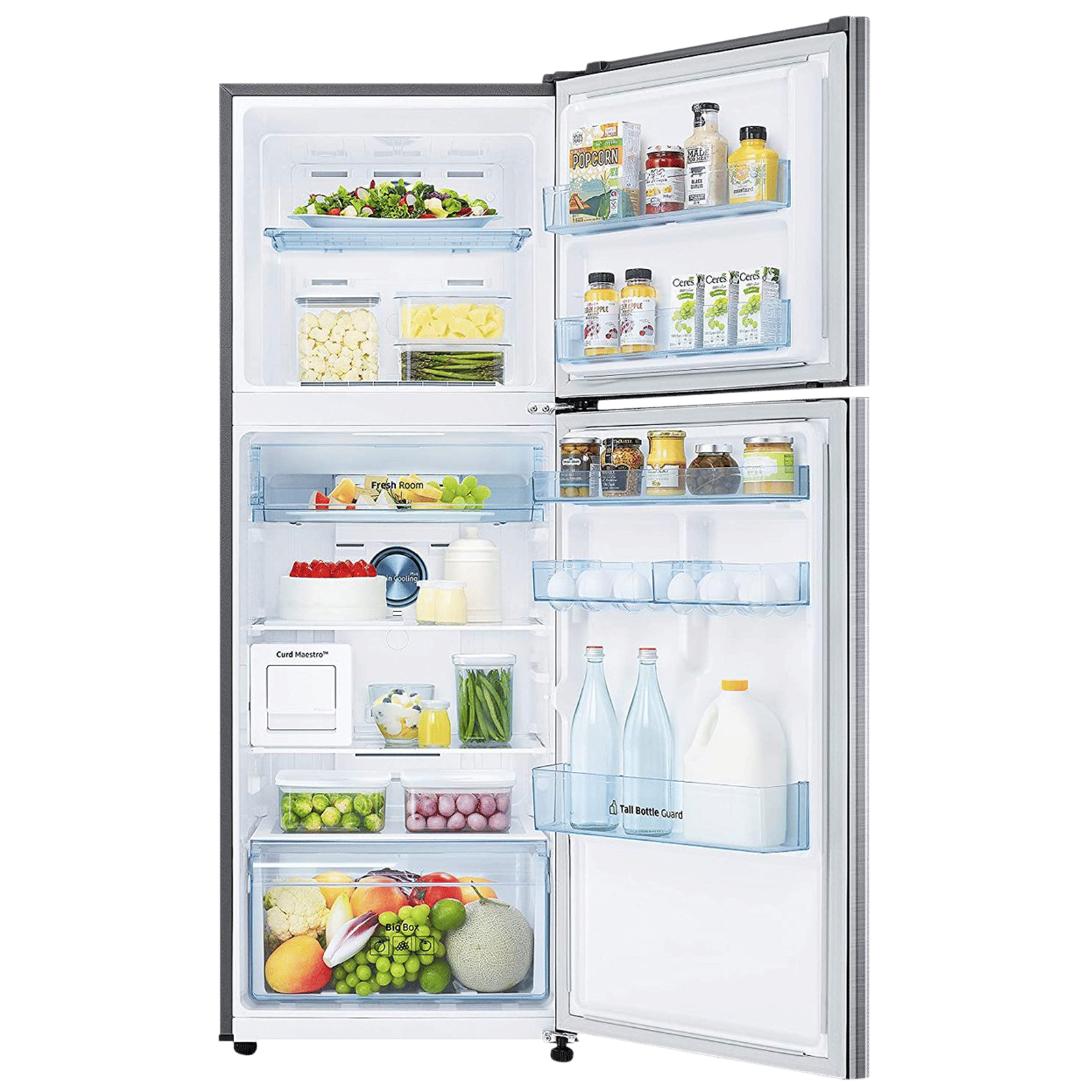 SAMSUNG 336 Litres 3 Star Frost Free Double Door Convertible Refrigerator with Curd Maestro (RT37T4632SL/HL, Elegant Inox)_5