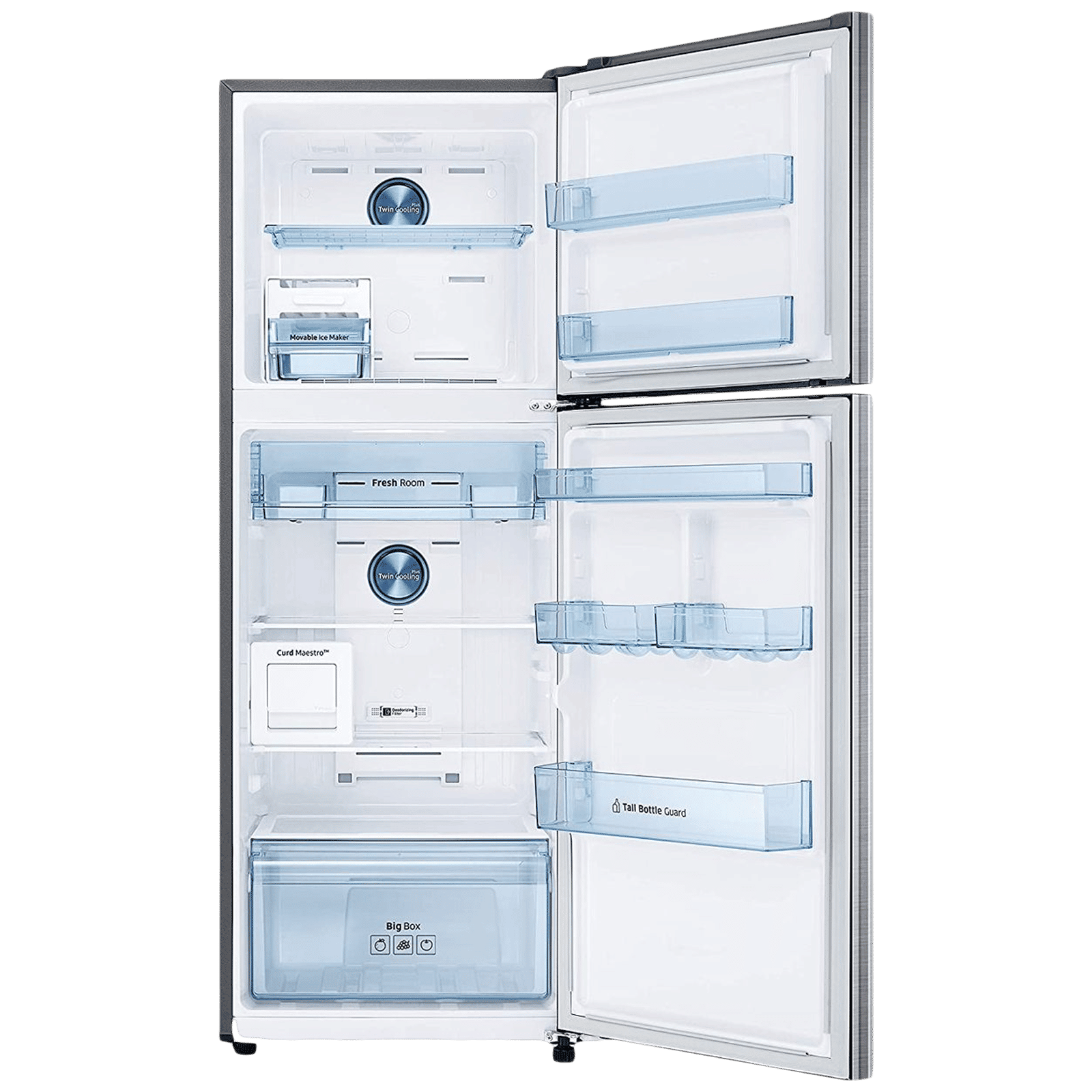 SAMSUNG 336 Litres 3 Star Frost Free Double Door Convertible Refrigerator with Curd Maestro (RT37T4632SL/HL, Elegant Inox)_6