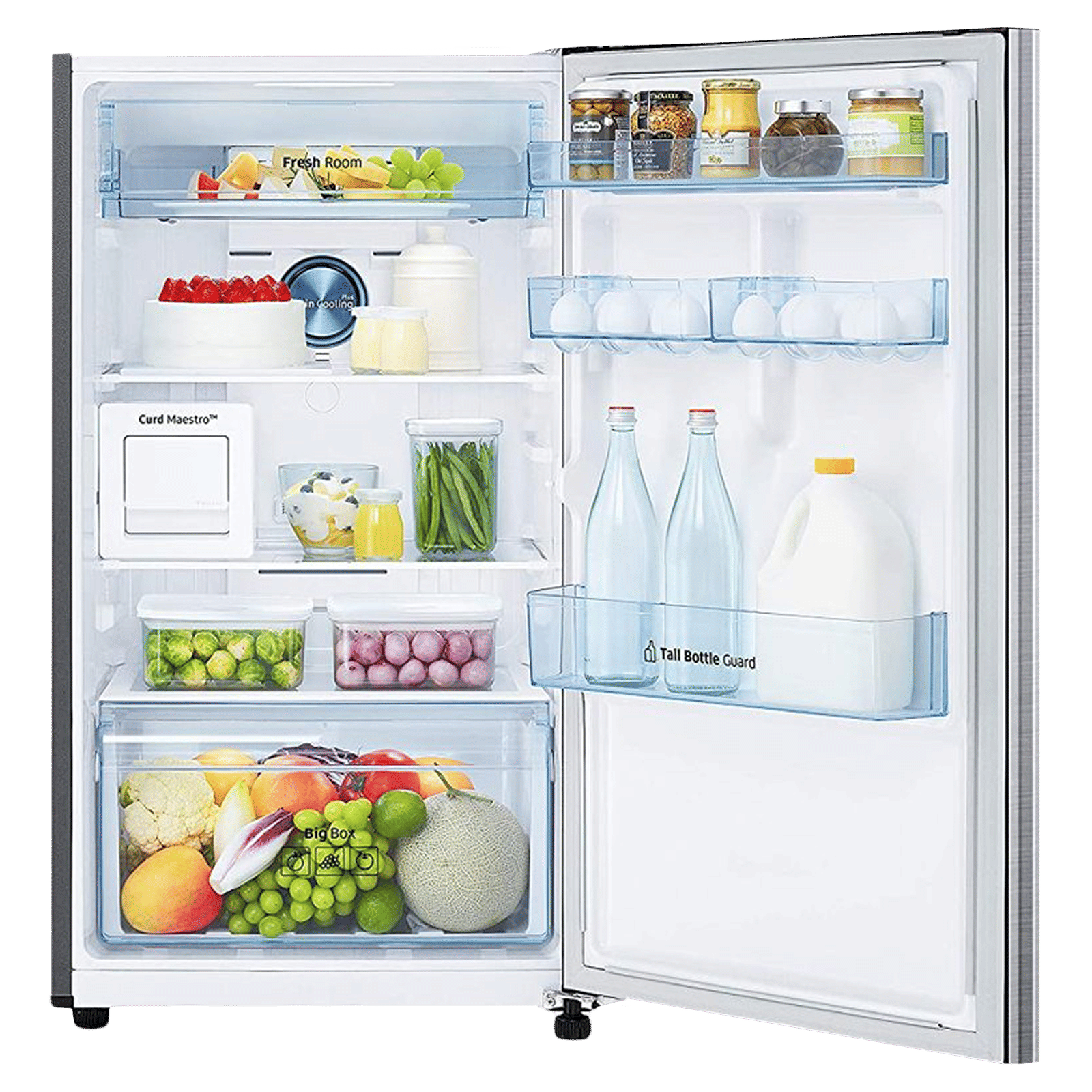 SAMSUNG 336 Litres 3 Star Frost Free Double Door Convertible Refrigerator with Curd Maestro (RT37T4632SL/HL, Elegant Inox)_7