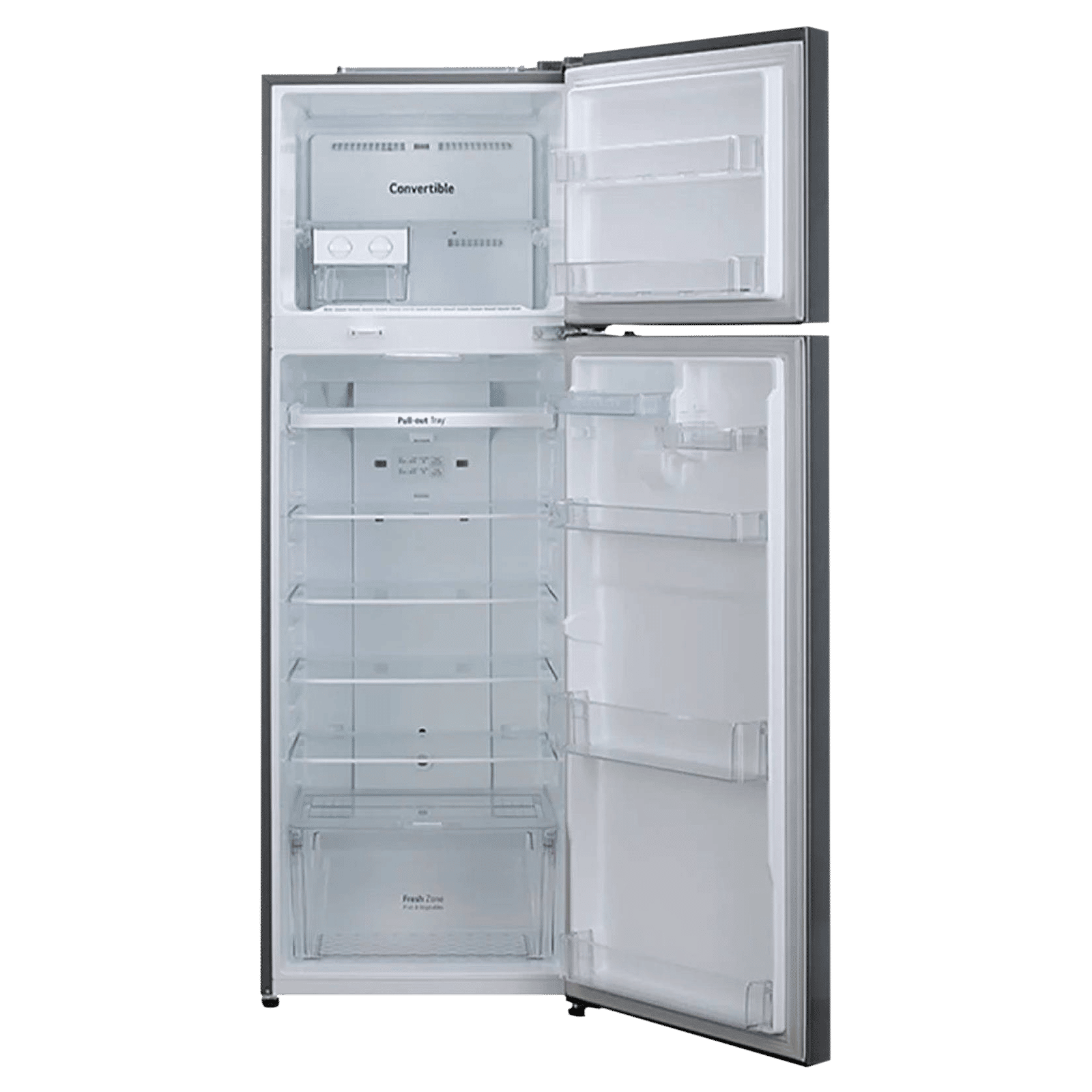LG 360 Litres 2 Star Frost Free Double Door Convertible Refrigerator with Multi Air Flow System (GL-S402RPZY.DPZZEB, Shiny Steel) LG 360 Litres 2 Star Frost Free Double Door Convertible Refrigerator with Multi Air Flow System (GL-S402RPZY.DPZZEB, Shiny Steel)_6