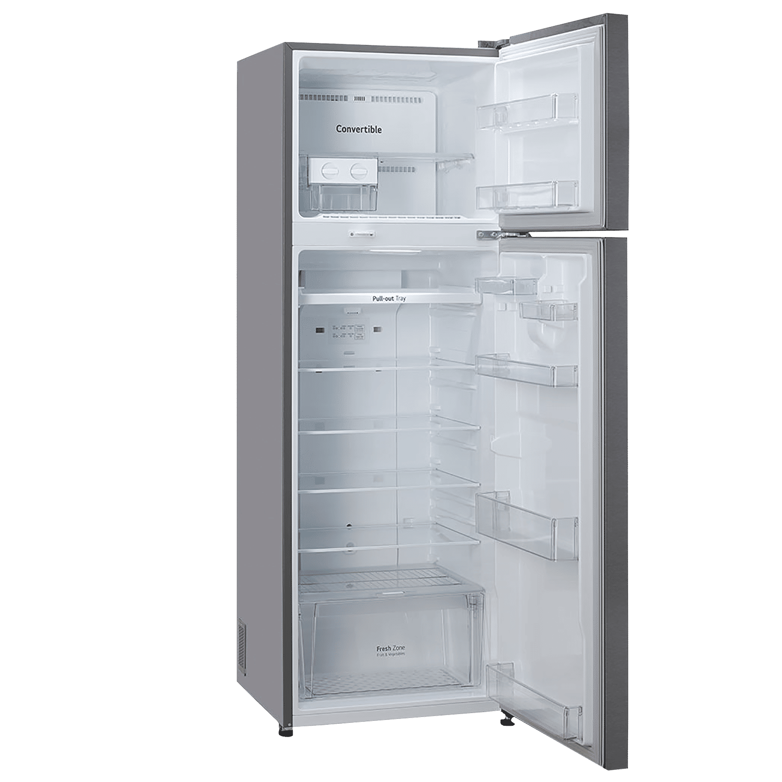LG 360 Litres 2 Star Frost Free Double Door Convertible Refrigerator with Multi Air Flow System (GL-S402RDSY.DDSZEB, Dazzle Steel)_6