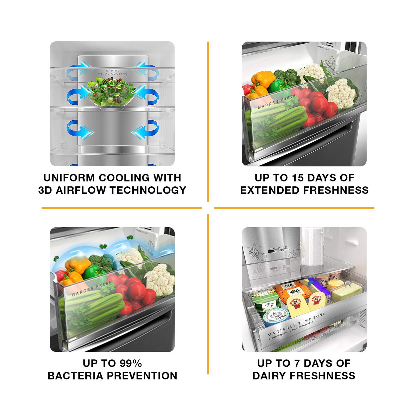 Whirlpool Intellifresh Pro 355 Litres 3 Star Frost Free Double Door Bottom Mount Convertible Refrigerator with MicroBlock Technology (IFPRO BM INV CNV, Omega Steel) Whirlpool Intellifresh Pro 355 Litres 3 Star Frost Free Double Door Bottom Mount Convertible Refrigerator with MicroBlock Technology (IFPRO BM INV CNV, Omega Steel)_12