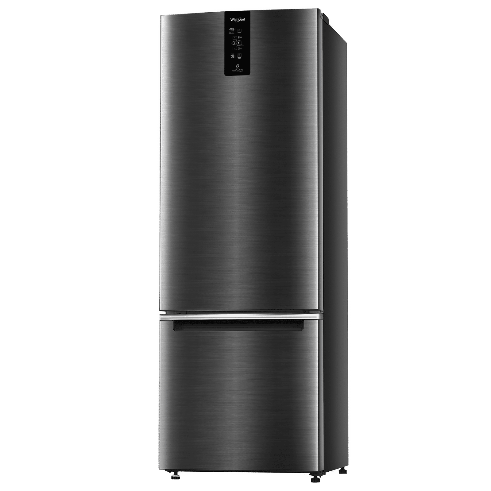 Whirlpool 325 Litres 3 Star Frost Free Double Door Bottom Mount Convertible Refrigerator with Adaptive Intelligence Technology (IFPRO BM INV CNV, Steel Onyx)_4