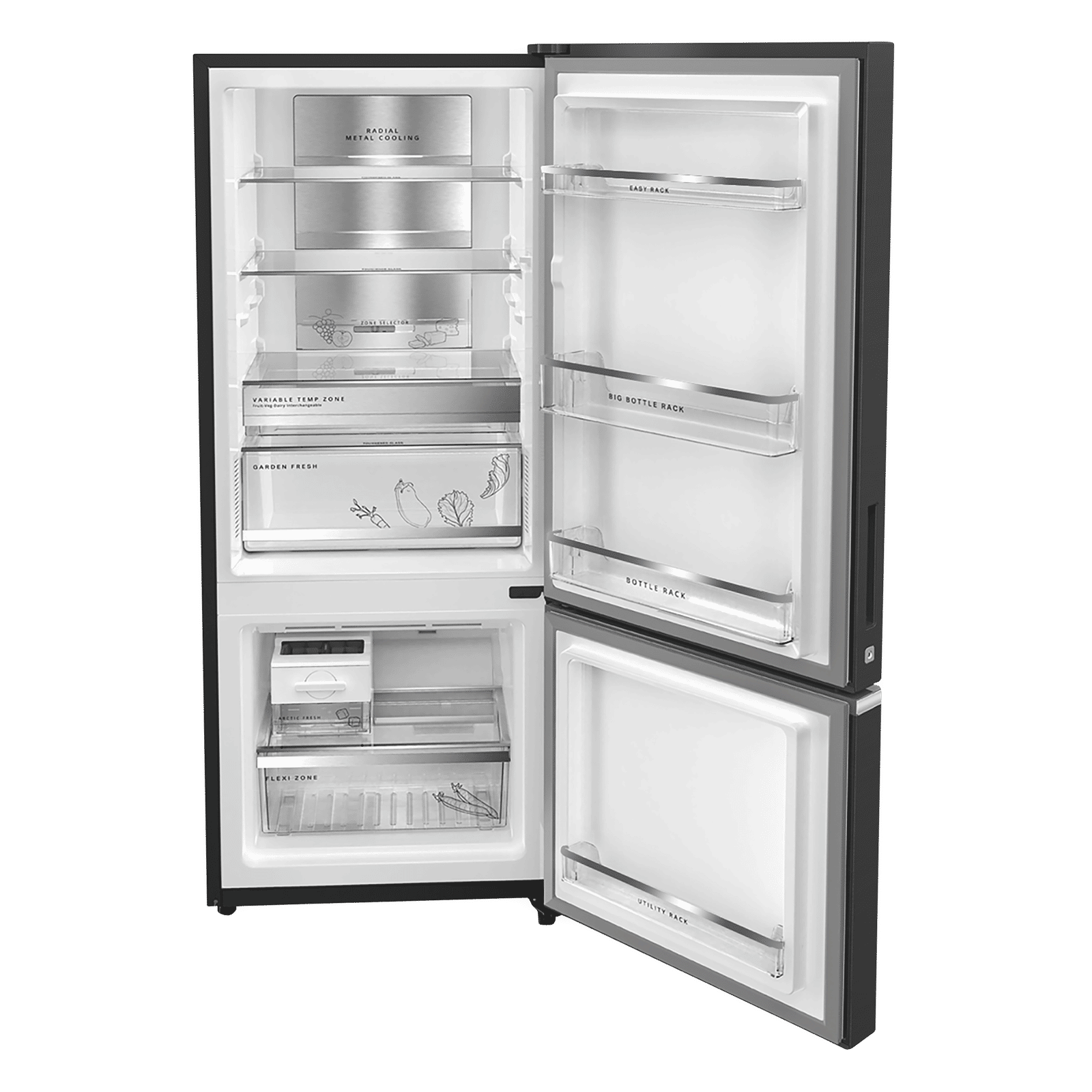 Whirlpool 325 Litres 3 Star Frost Free Double Door Bottom Mount Convertible Refrigerator with Adaptive Intelligence Technology (IFPRO BM INV CNV, Steel Onyx)_6