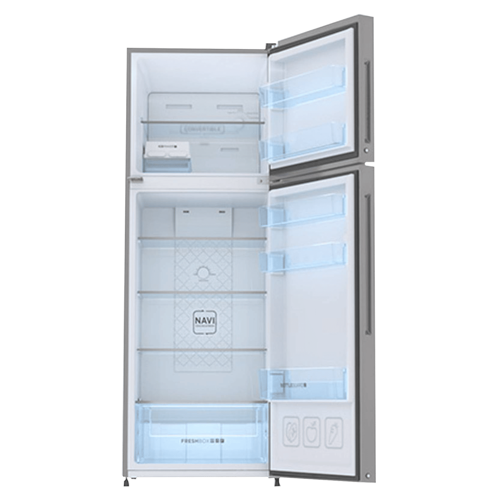 Haier 268 Litres 3 Star Frost Free Double Door Convertible Refrigerator with Turbo Icing Technology (HRF-2984BS-E, Brushline Silver) Haier 268 Litres 3 Star Frost Free Double Door Convertible Refrigerator with Turbo Icing Technology (HRF-2984BS-E, Brushline Silver)_6