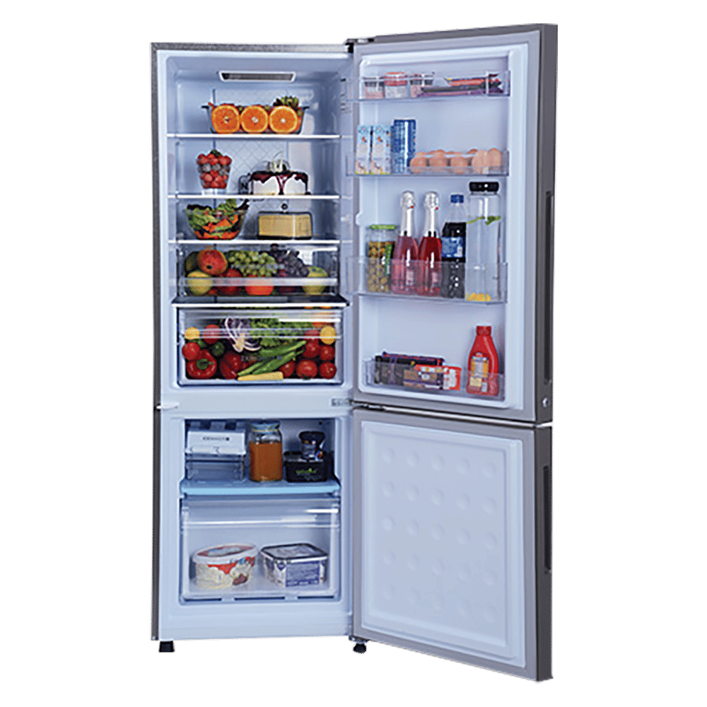 Haier 237 Litres 4 Star Frost Free Double Door Bottom Mount Convertible Refrigerator with Turbo Cooling Technology (HRB-2764PSG-E, Spiral Glass Black) Haier 237 Litres 4 Star Frost Free Double Door Bottom Mount Convertible Refrigerator with Turbo Cooling Technology (HRB-2764PSG-E, Spiral Glass Black)_2