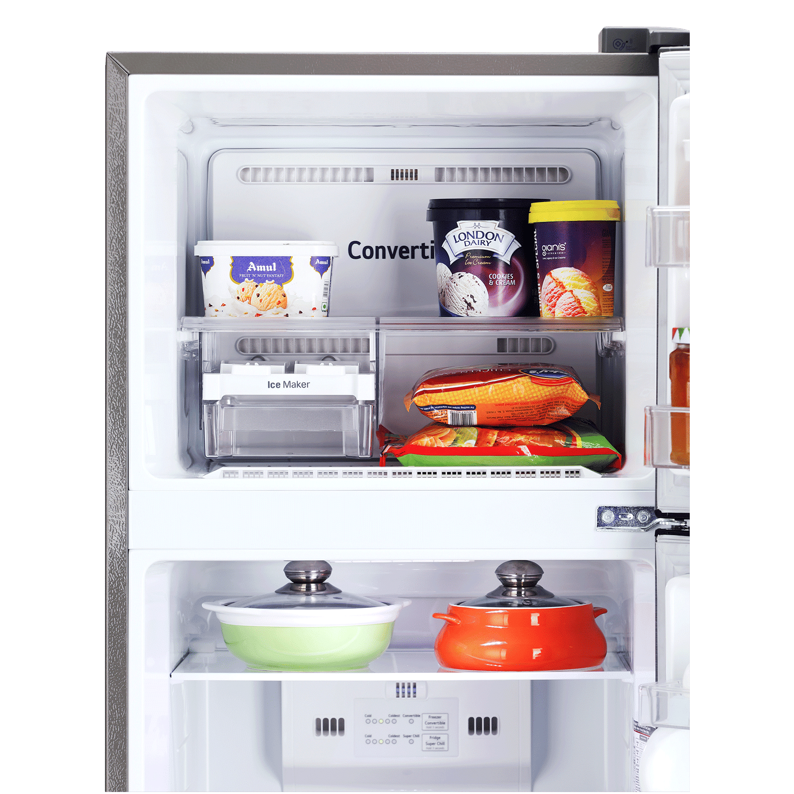 LG 308 Litres 2 Star Frost Free Double Door Convertible Refrigerator with Multi Air Flow System (GL-S322SDSY.ADSZEB, Dazzle Steel) LG 308 Litres 2 Star Frost Free Double Door Convertible Refrigerator with Multi Air Flow System (GL-S322SDSY.ADSZEB, Dazzle Steel)_10