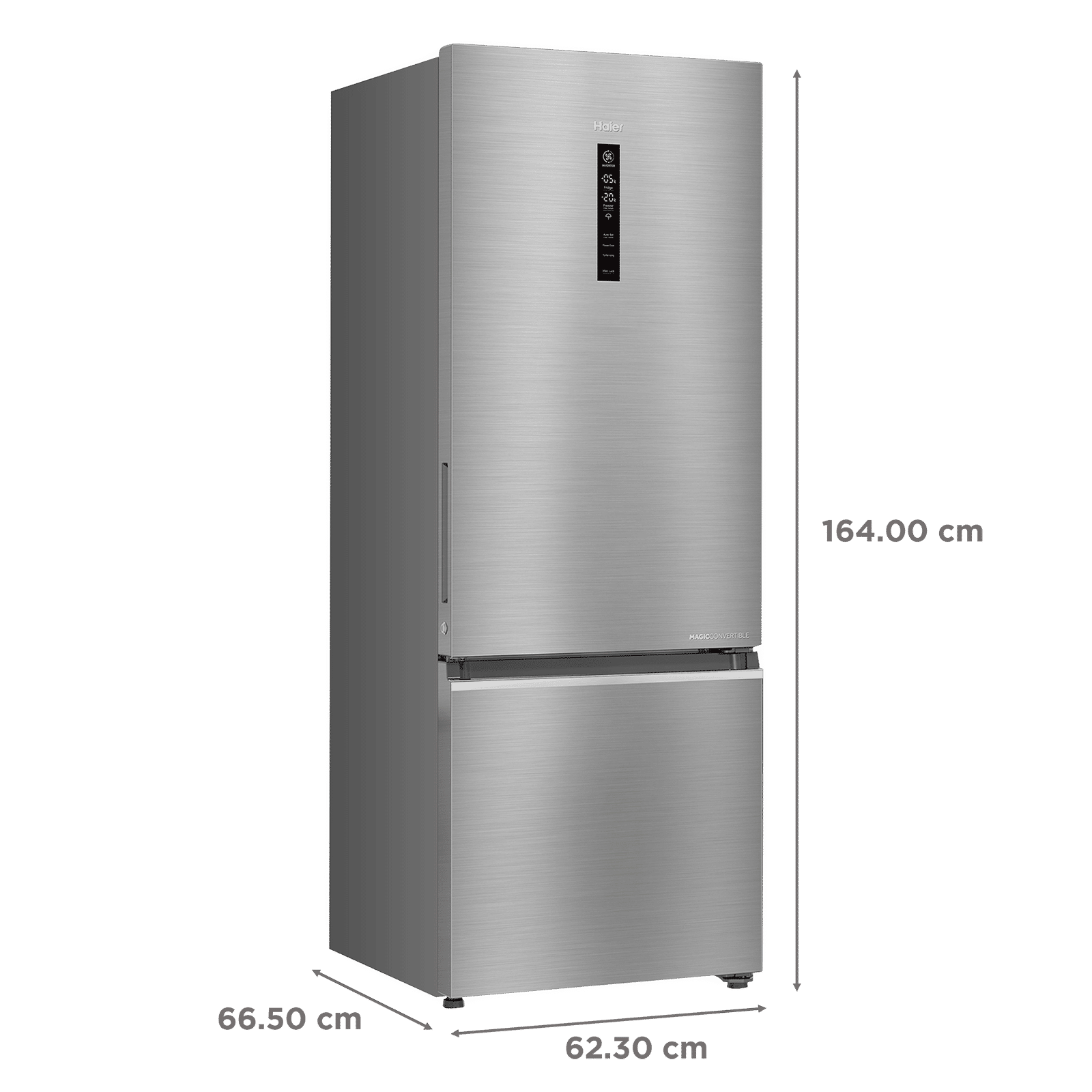 Haier 346 Litres 3 Star Frost Free Double Door Bottom Mount Convertible Refrigerator with Multi Air Flow System (HRB-3664BS-E, Brushline Silver)_3
