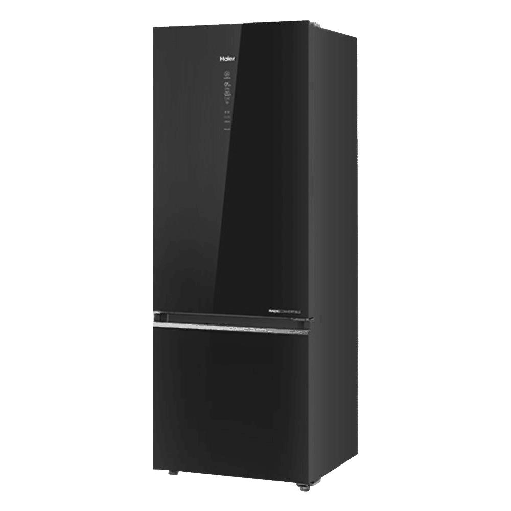 Haier 376 Litres 3 Star Frost Free Double Door Bottom Mount Convertible Refrigerator with Magic Cooling Technology (HRB-3964PKG-E, Black Glass)_4